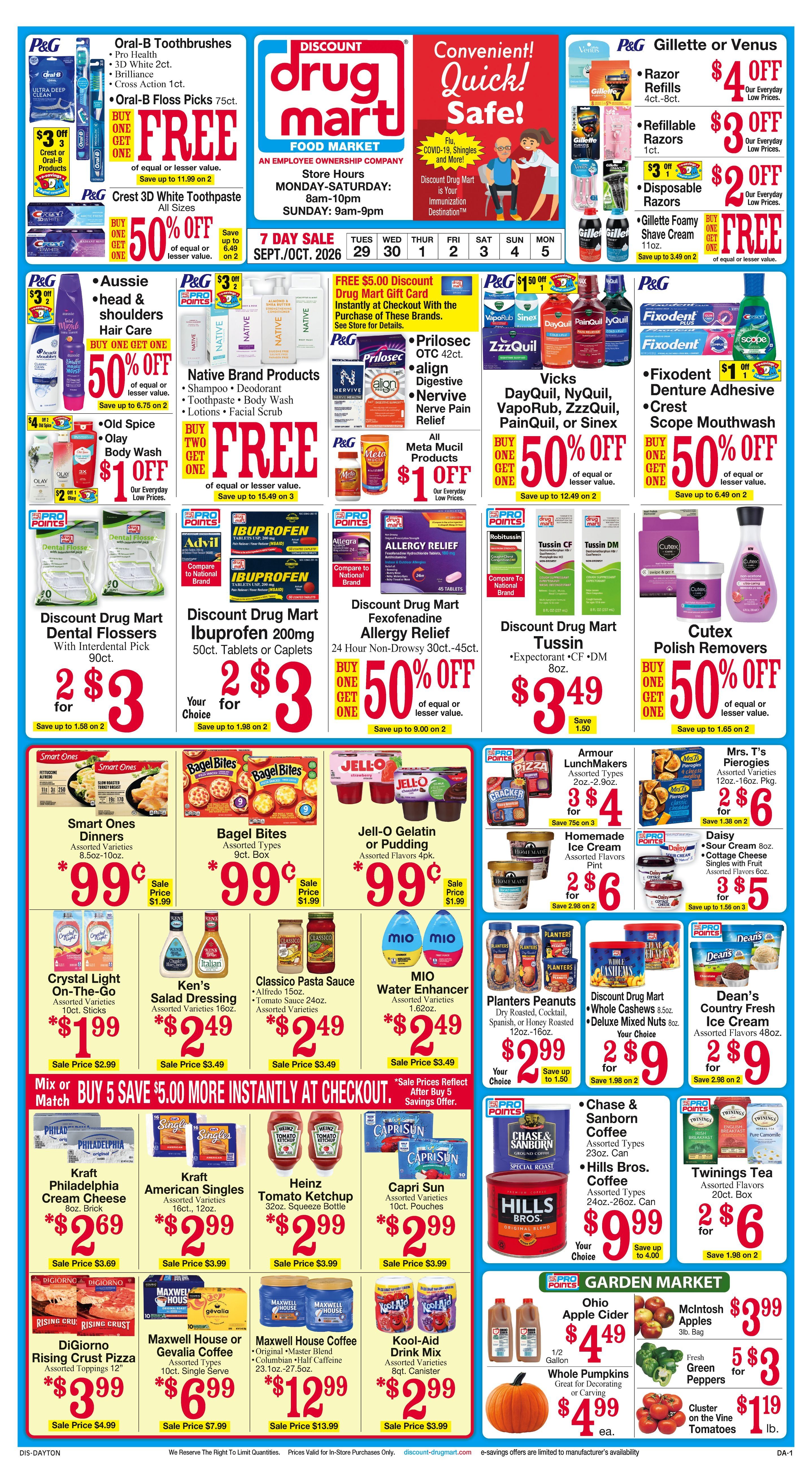 Discount Drug Mart (Ohio) Weekly Ad September 30 - October 6, 2026