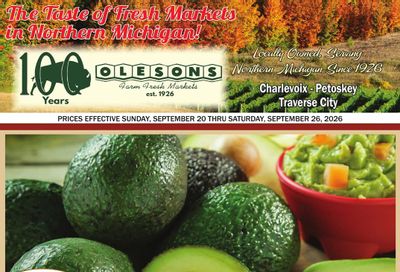 Olesons Farm Fresh Markets Weekly Ad September 20 - 26, 2026