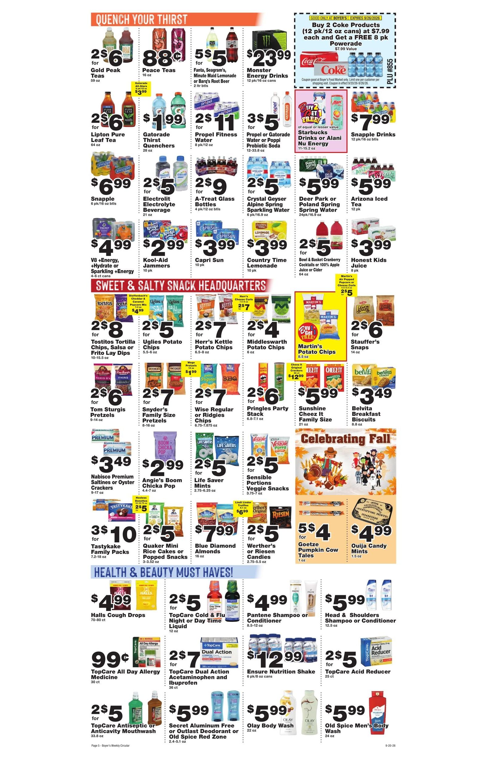 Boyer's Food Markets (Hunlock Creek Area, PA) Weekly Ad September 20 - 26, 2026