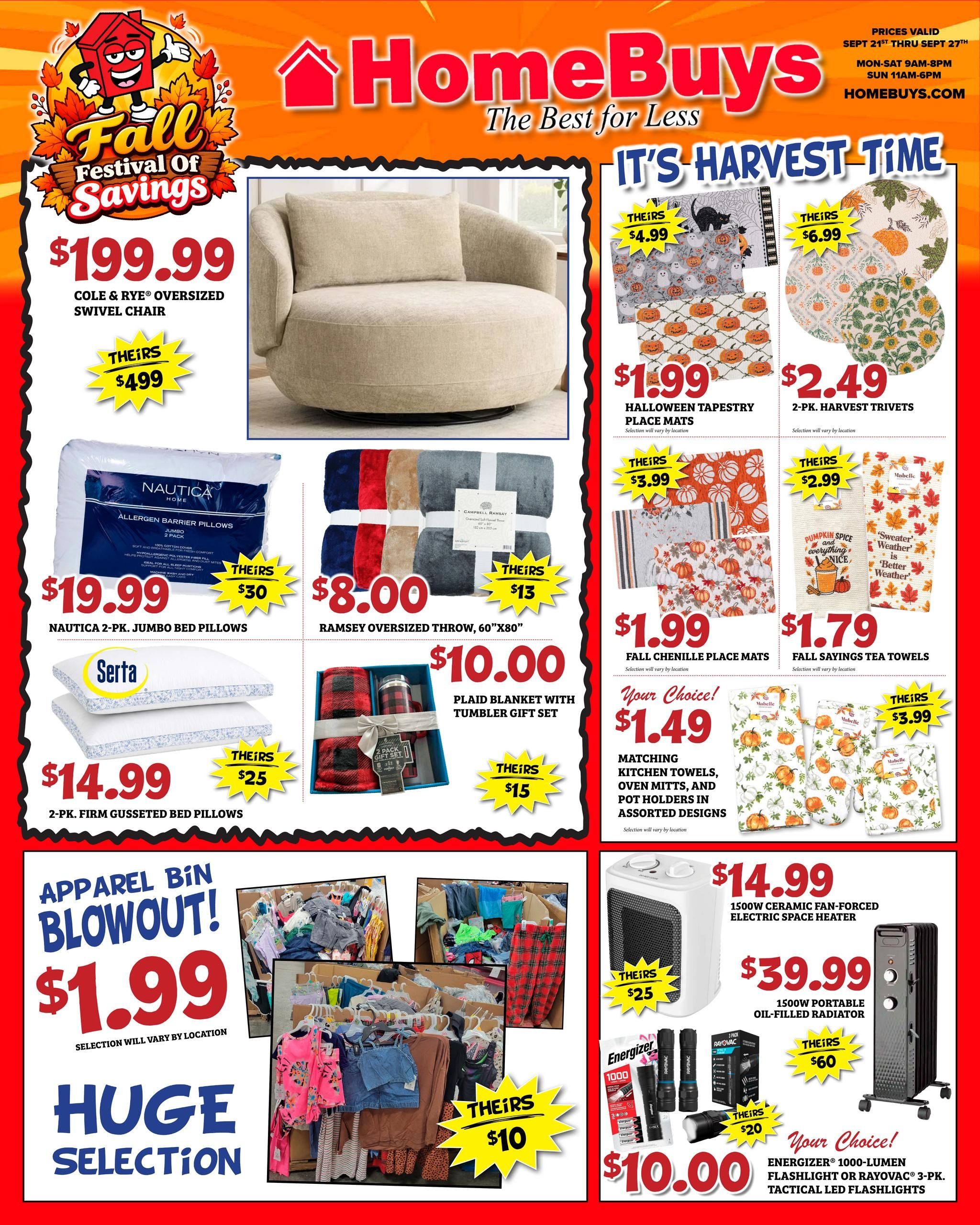 HomeBuys Weekly Ad September 21 - 27, 2026