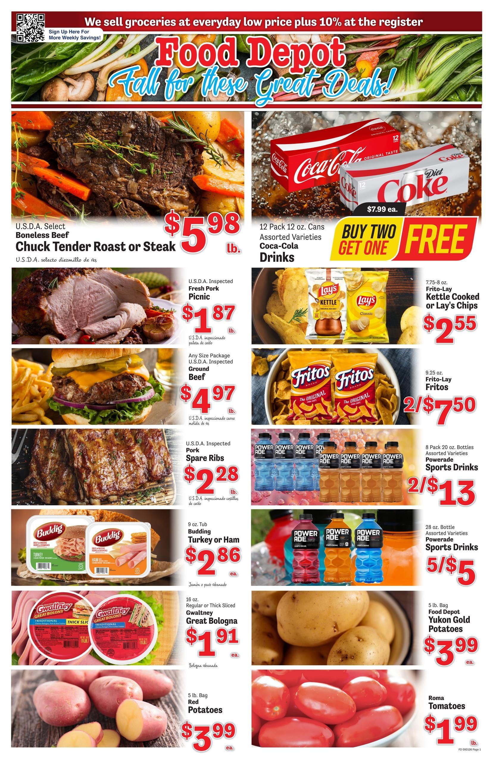 Food Depot Weekly Ad September 21 - 27, 2026