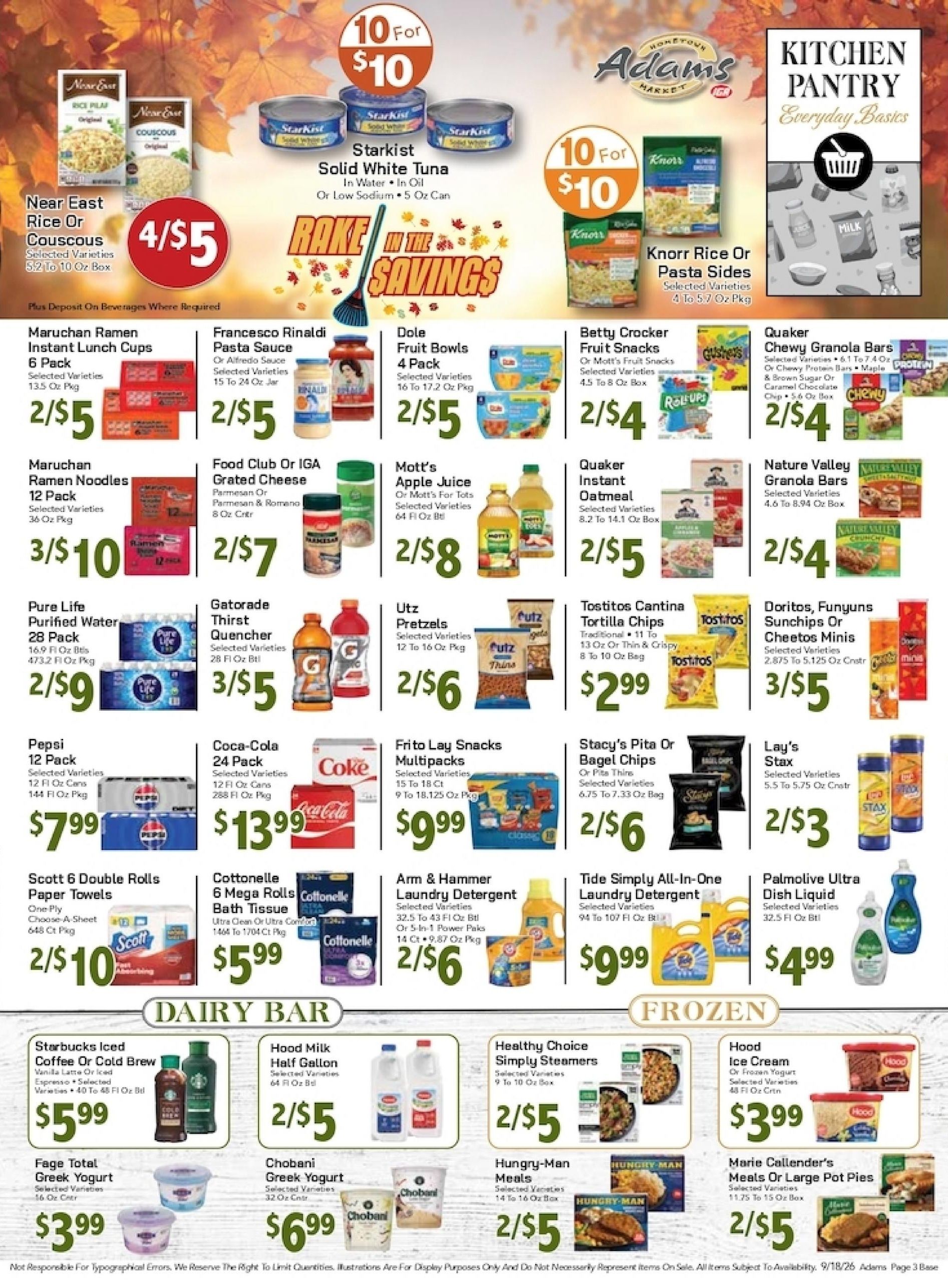 Tri-Town Foods Weekly Ad September 18 - 24, 2026