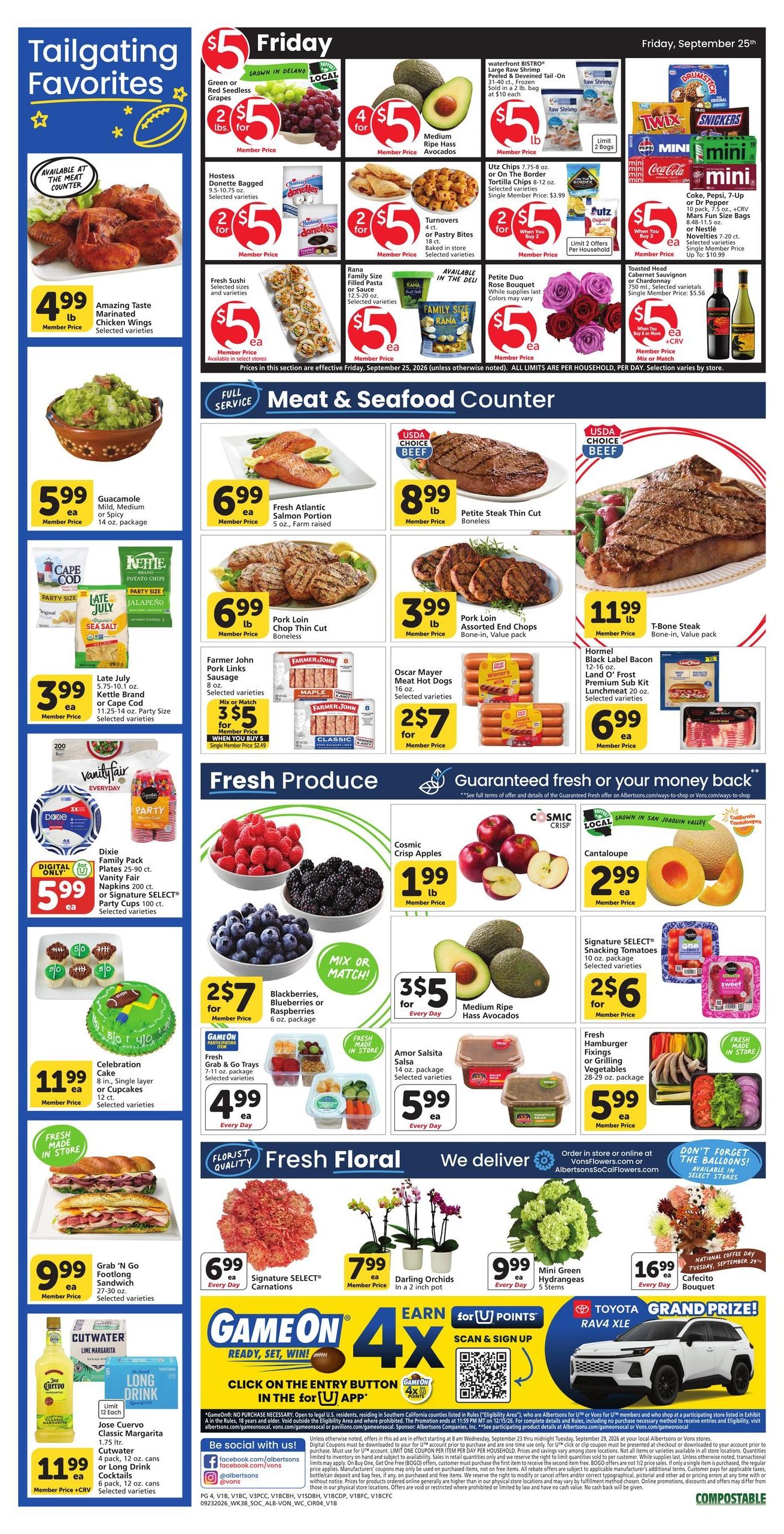 Albertsons (Bakersfield Area, CA) Weekly Ad September 23 - 29, 2026