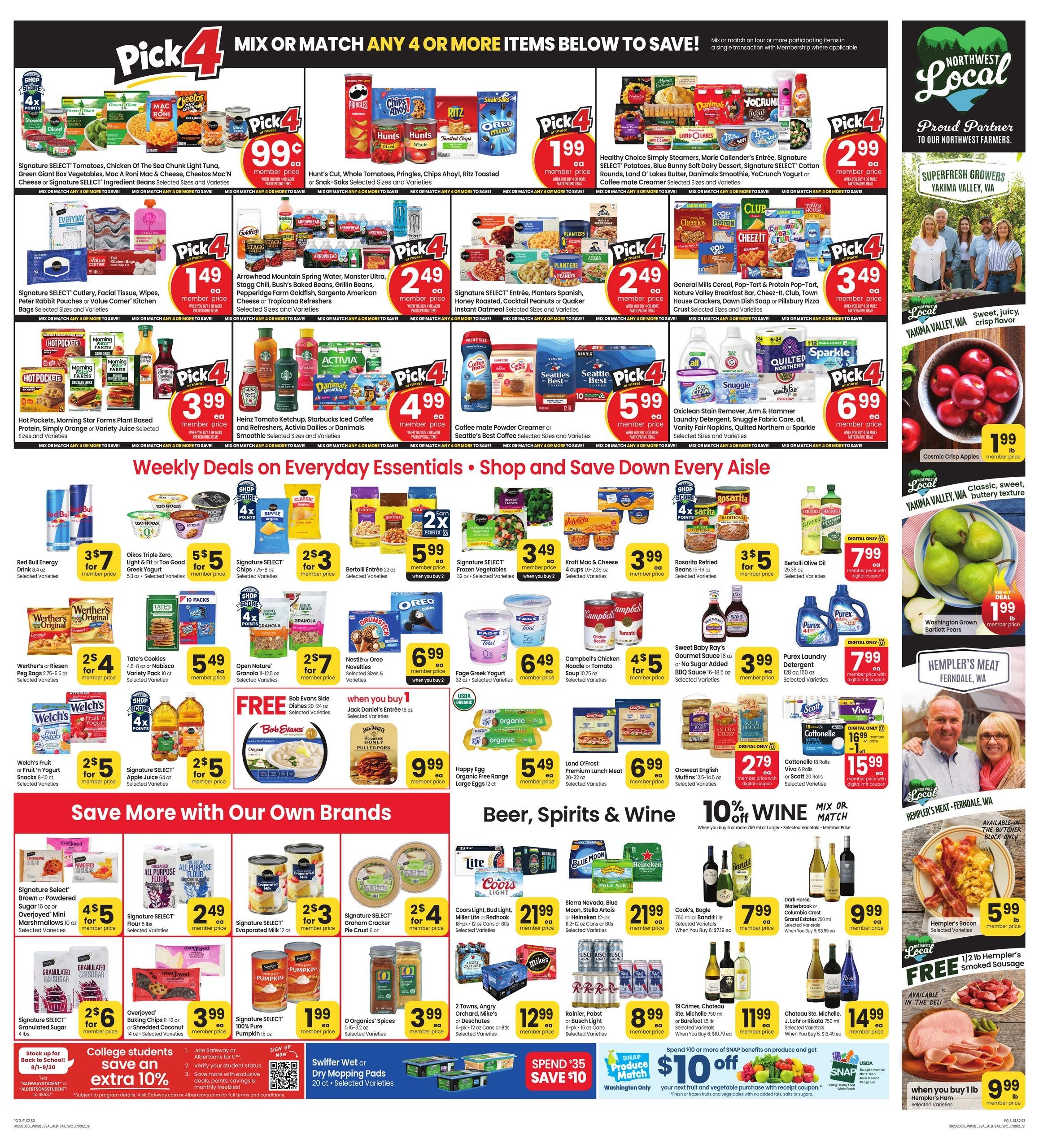 Albertsons (Moscow Area, ID) Weekly Ad September 23 - 29, 2026