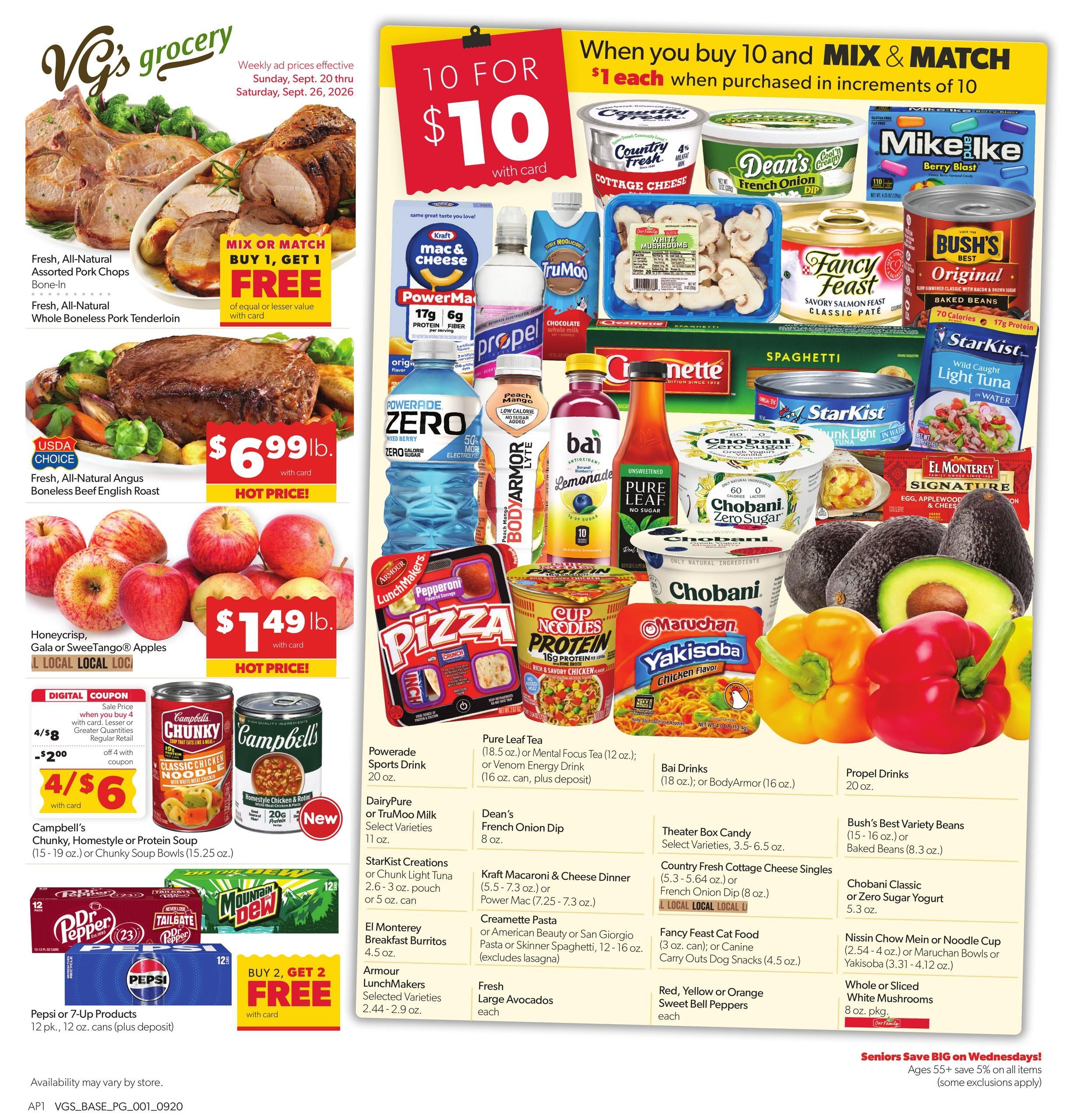 VG's Grocery Weekly Ad September 20 - 26, 2026