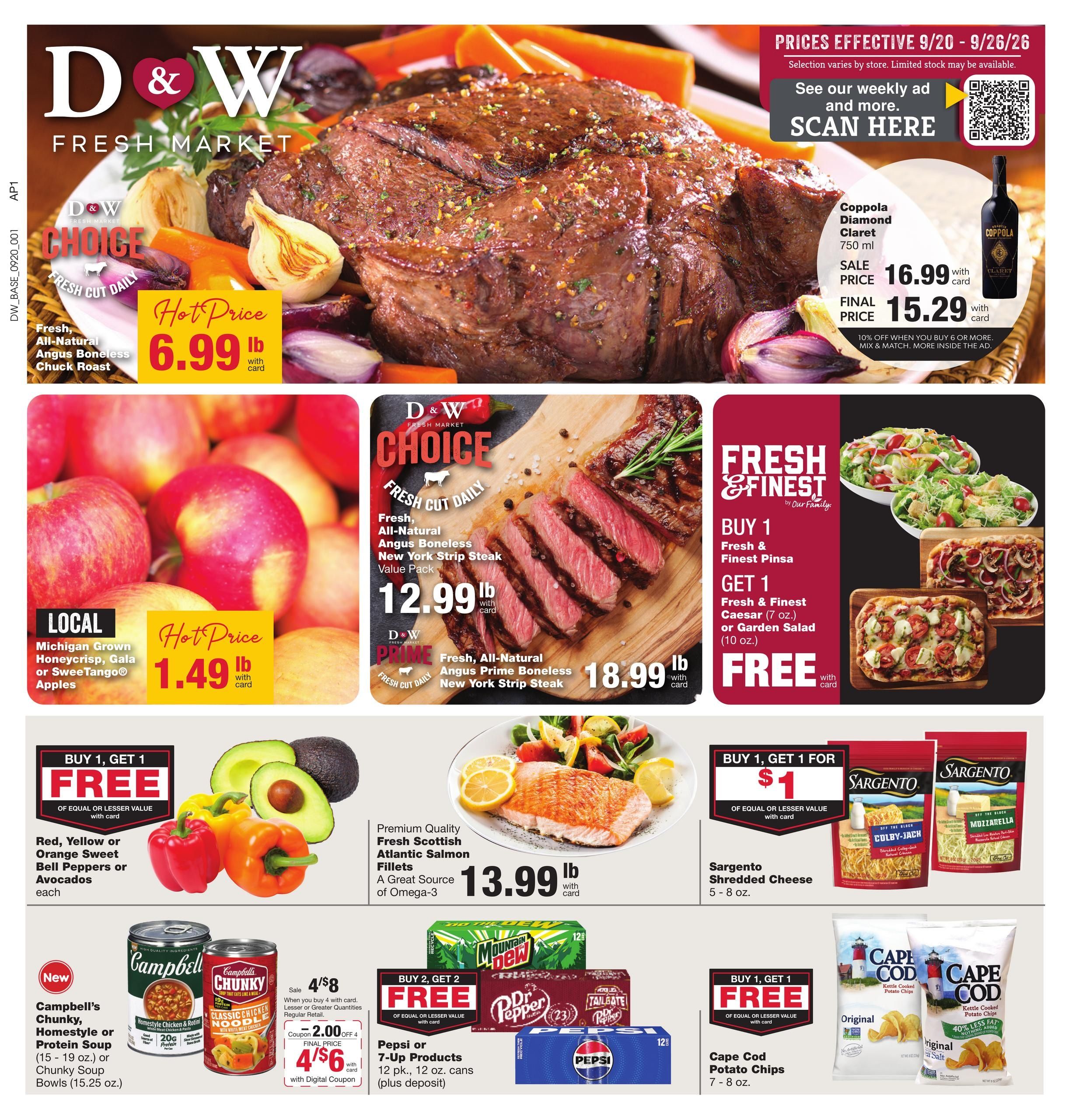 D&W Fresh Market Weekly Ad September 20 - 26, 2026