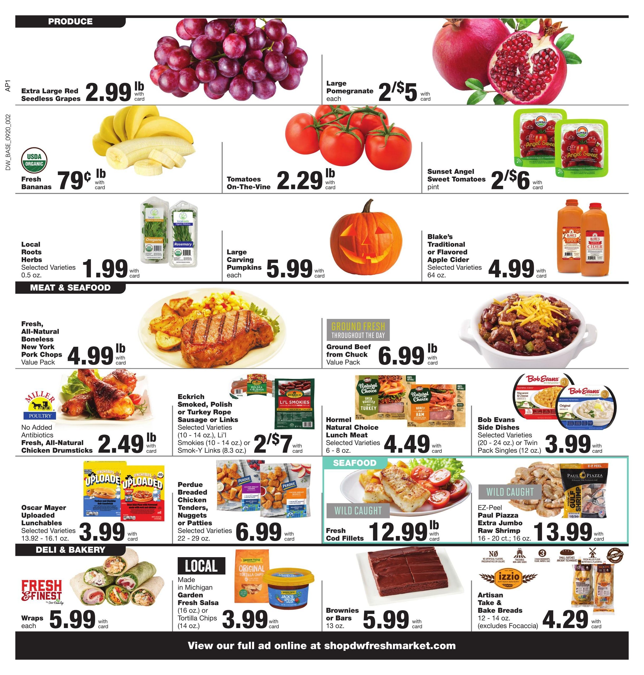 D&W Fresh Market Weekly Ad September 20 - 26, 2026