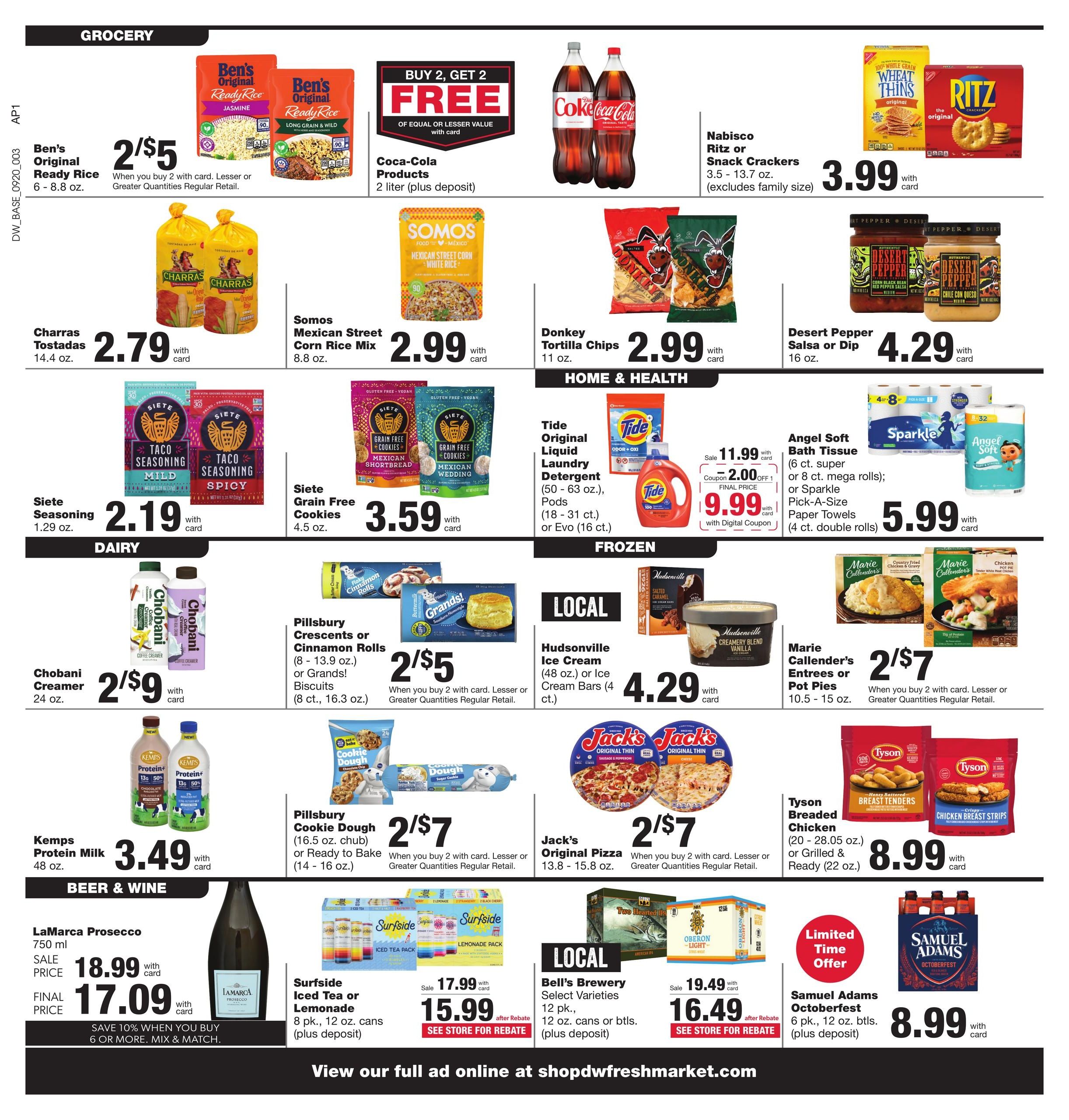 D&W Fresh Market Weekly Ad September 20 - 26, 2026