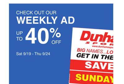 Dunham's Sports (Grand Rapids Area, MI) Weekly Ad September 19 - 24, 2026