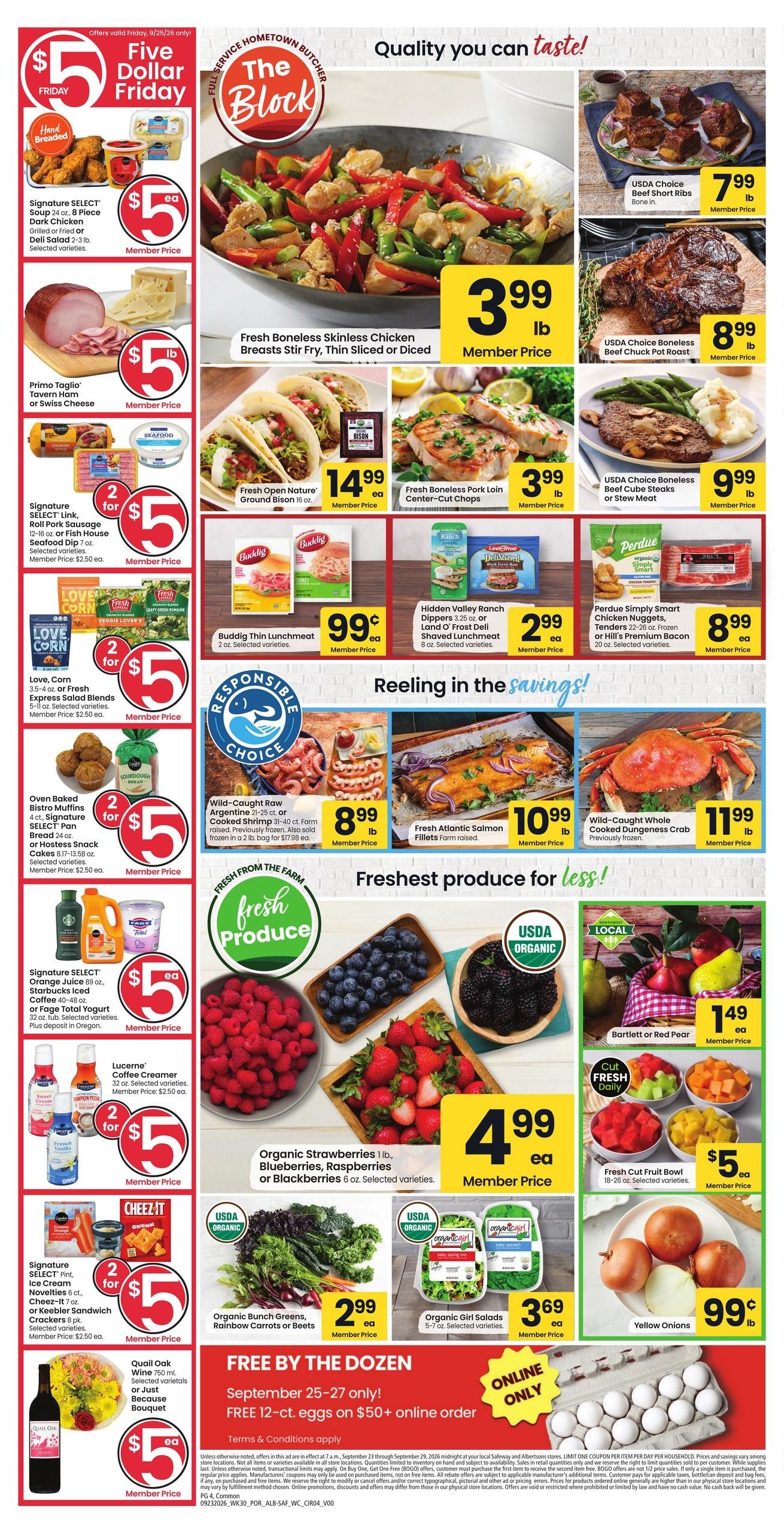 Albertsons (Adams Area, OR) Weekly Ad September 23 - 29, 2026