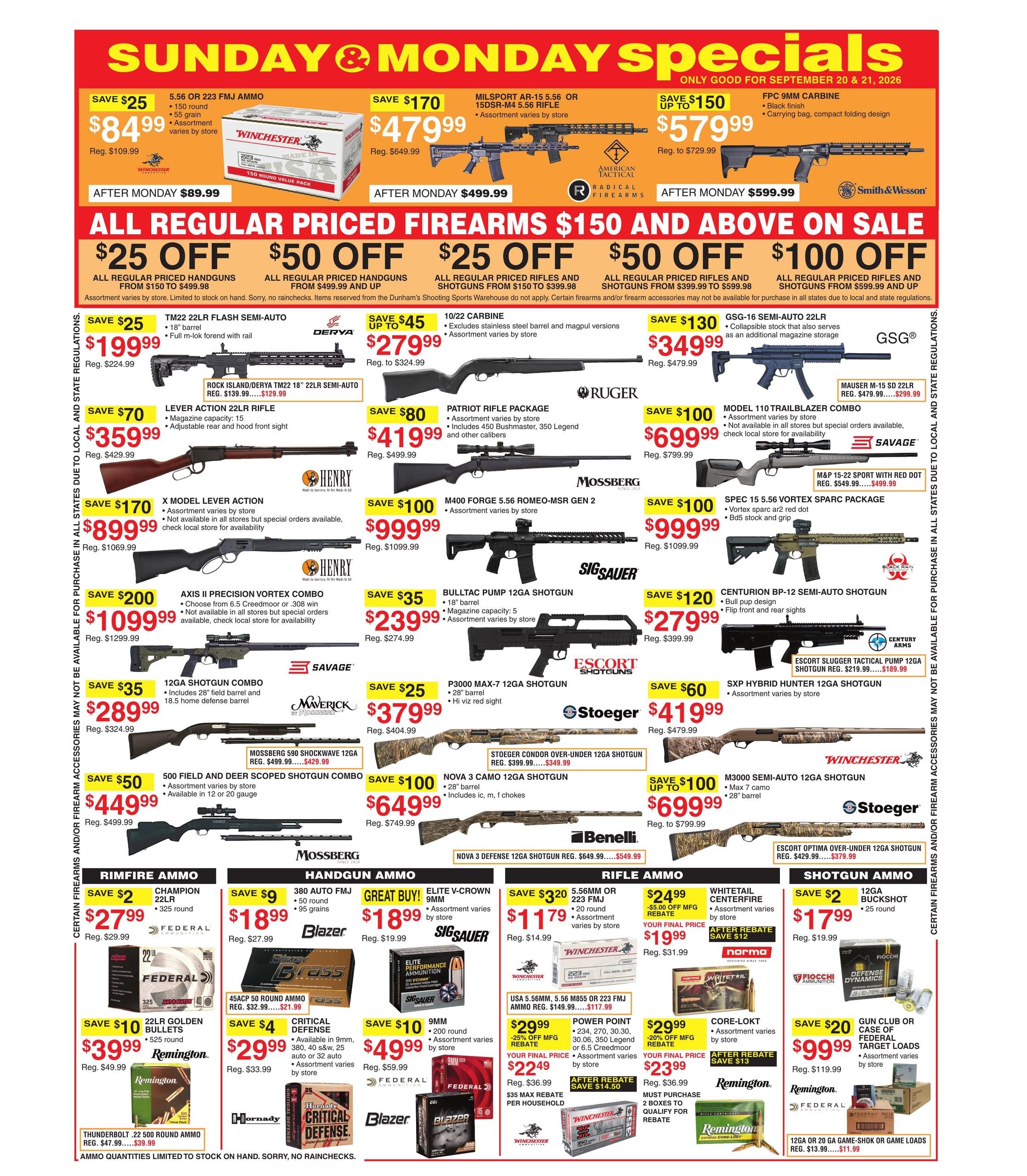 Dunham's Sports (South Bend Area, IN) Weekly Ad September 19 - 24, 2026