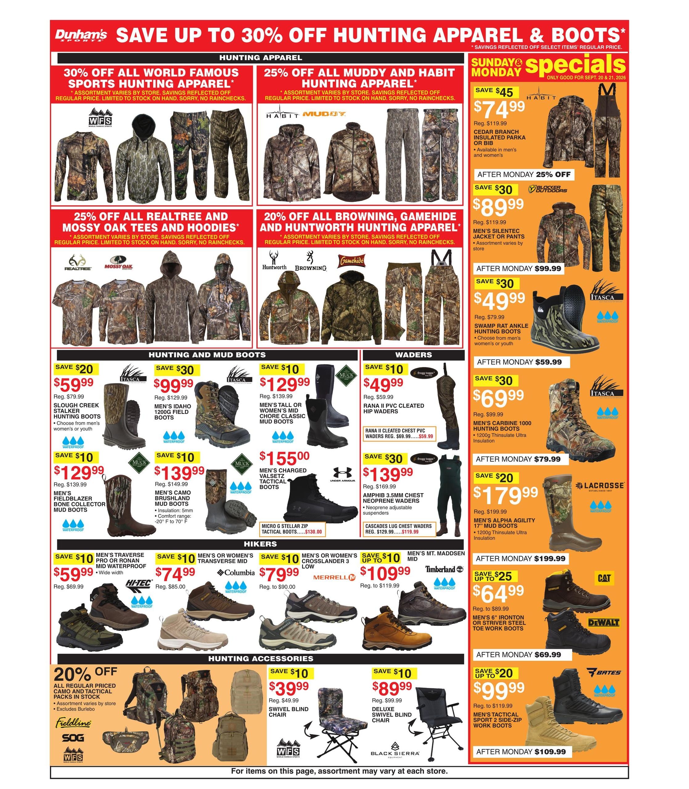 Dunham's Sports (South Bend Area, IN) Weekly Ad September 19 - 24, 2026