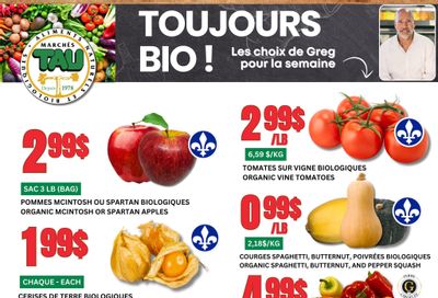 Marches Tau Produce Flyer September 21 to 27