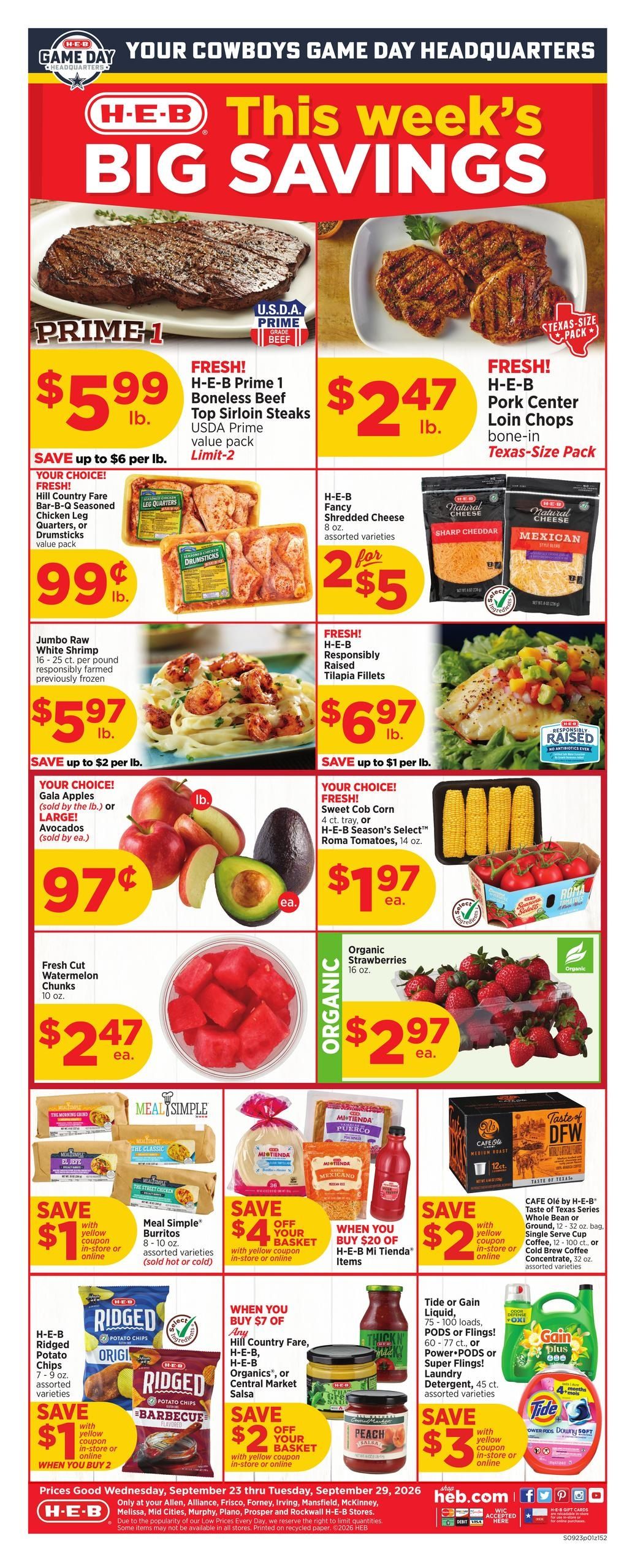H-E-B (Allen Area, TX) Weekly Ad September 23 - 29, 2026