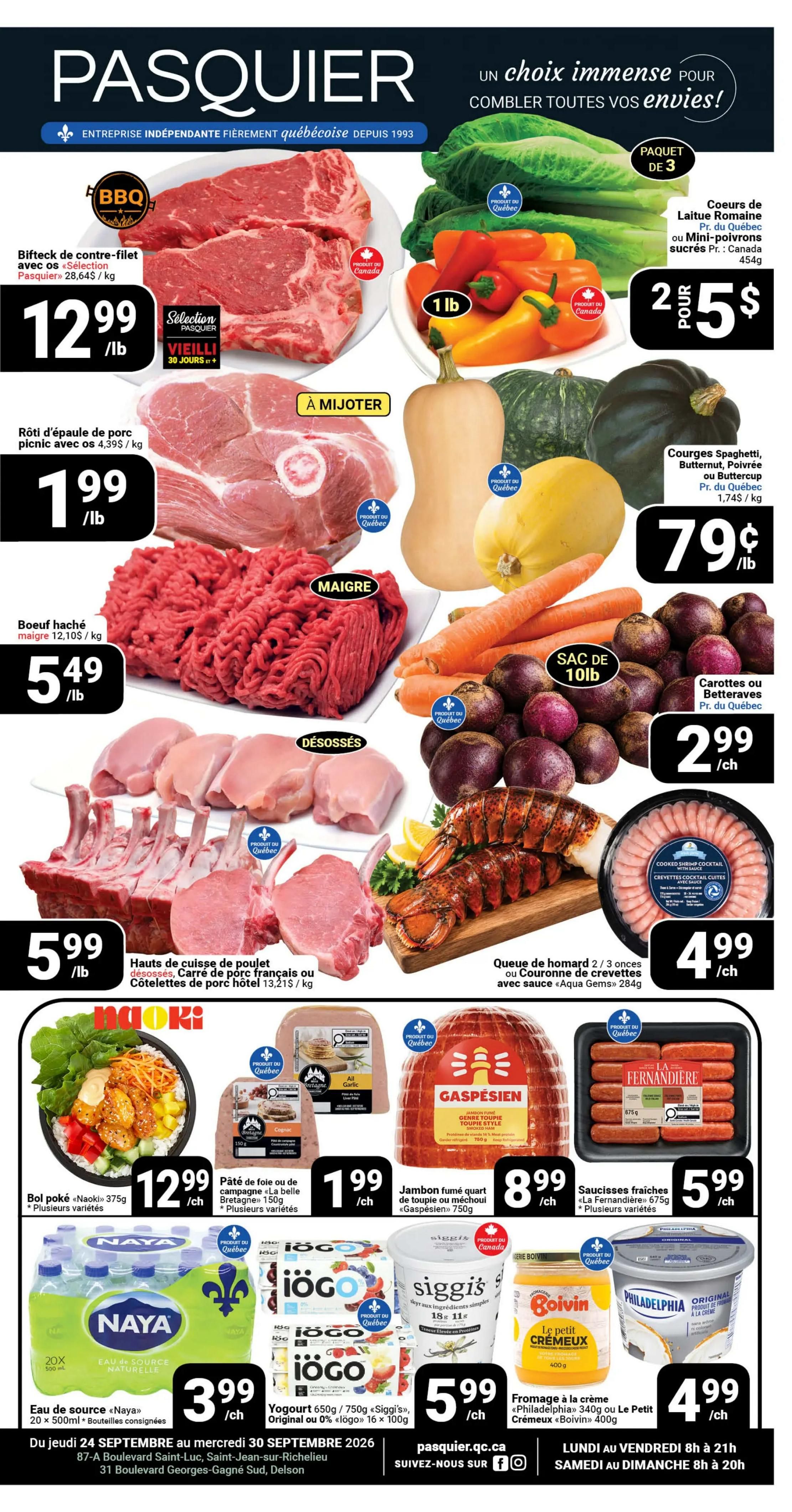 Pasquier Flyer September 24 to 30