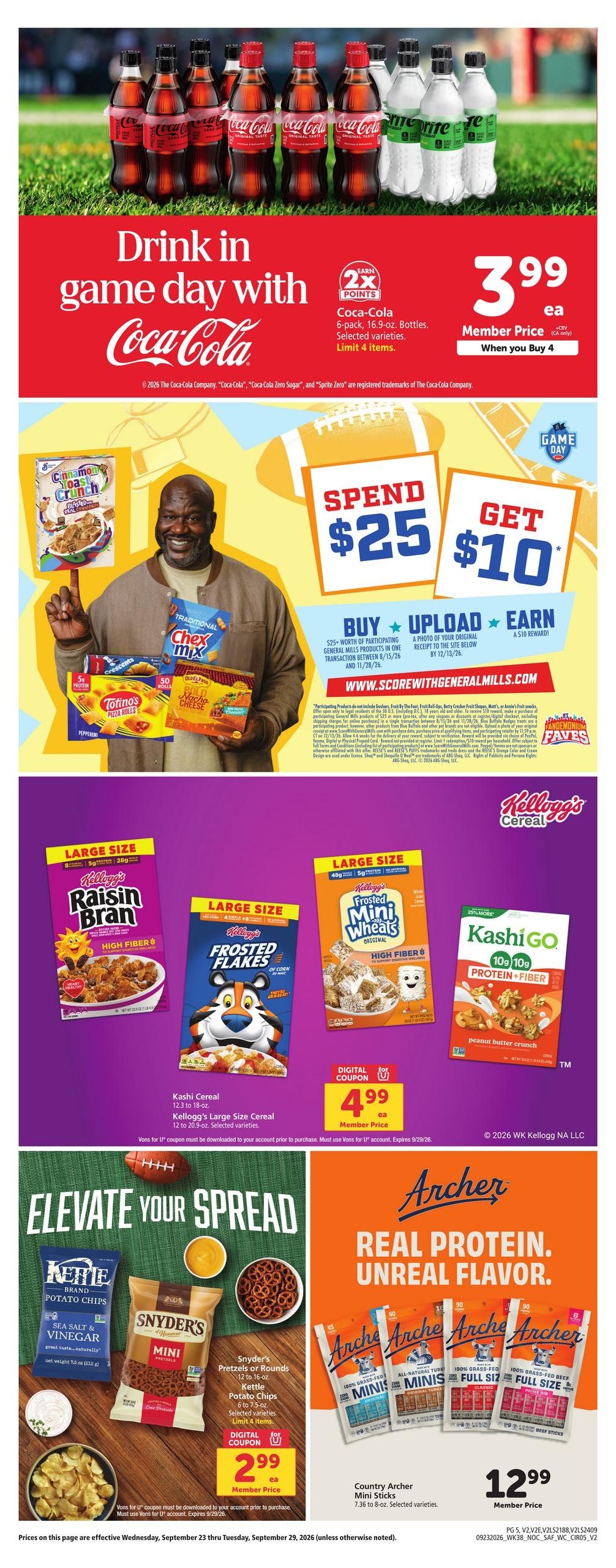 Vons (Burrel Area, CA) Weekly Ad September 23 - 29, 2026