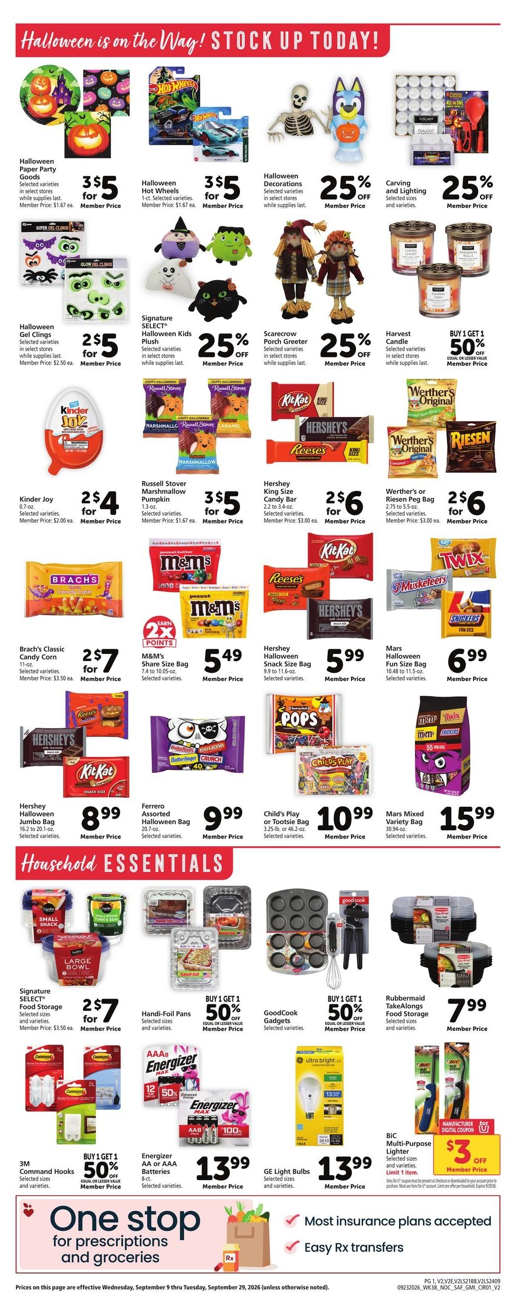 Vons (Burrel Area, CA) Weekly Ad September 23 - 29, 2026