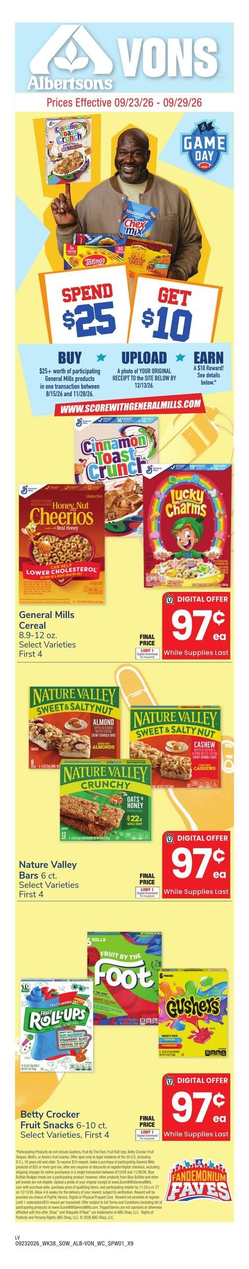 Vons (Henderson Area, NV) Weekly Ad September 23 - 29, 2026