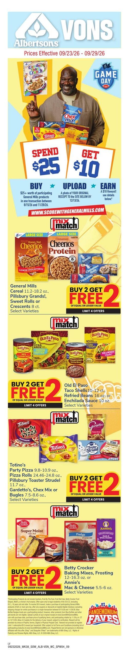 Vons (Henderson Area, NV) Weekly Ad September 23 - 29, 2026
