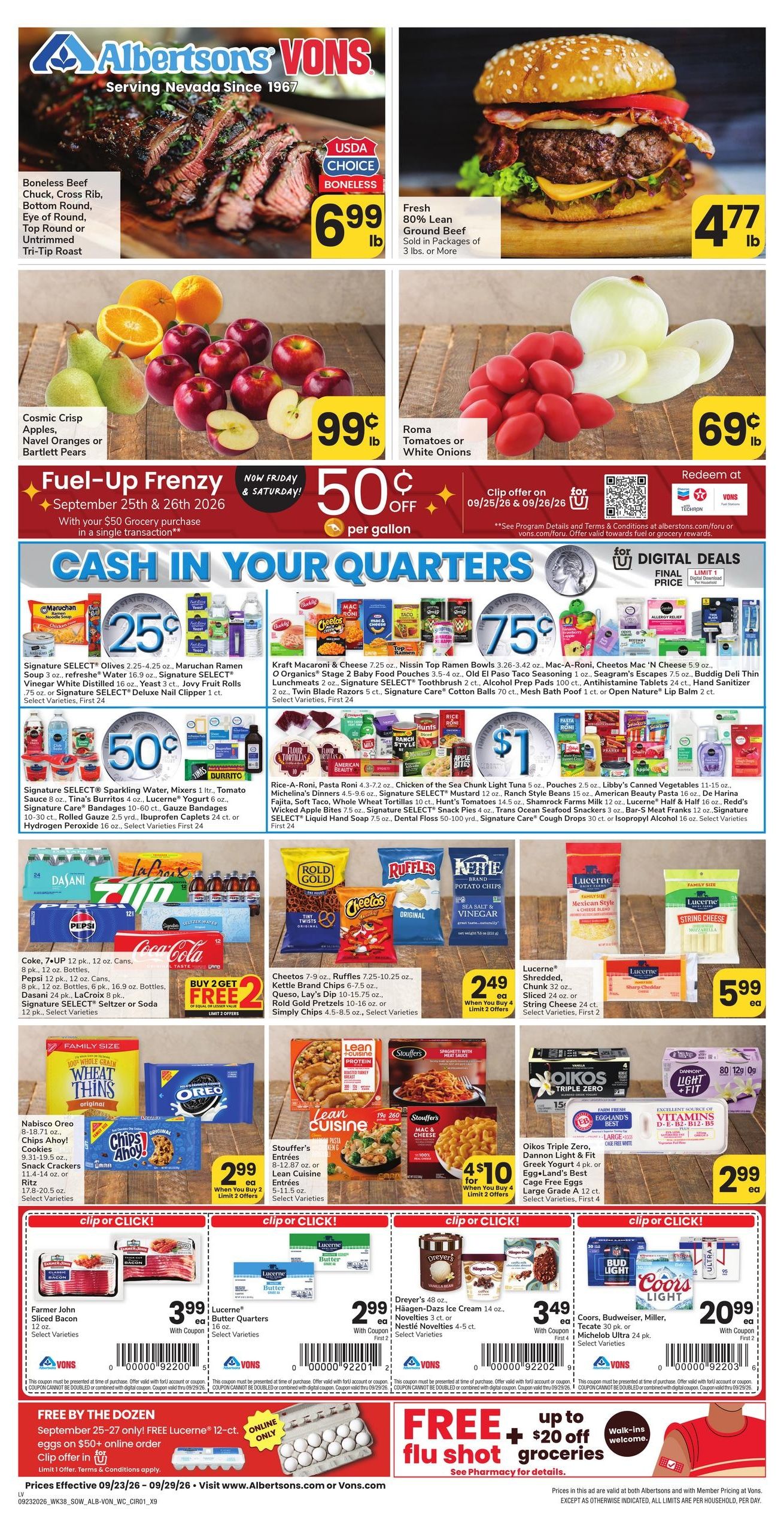 Vons (Henderson Area, NV) Weekly Ad September 23 - 29, 2026