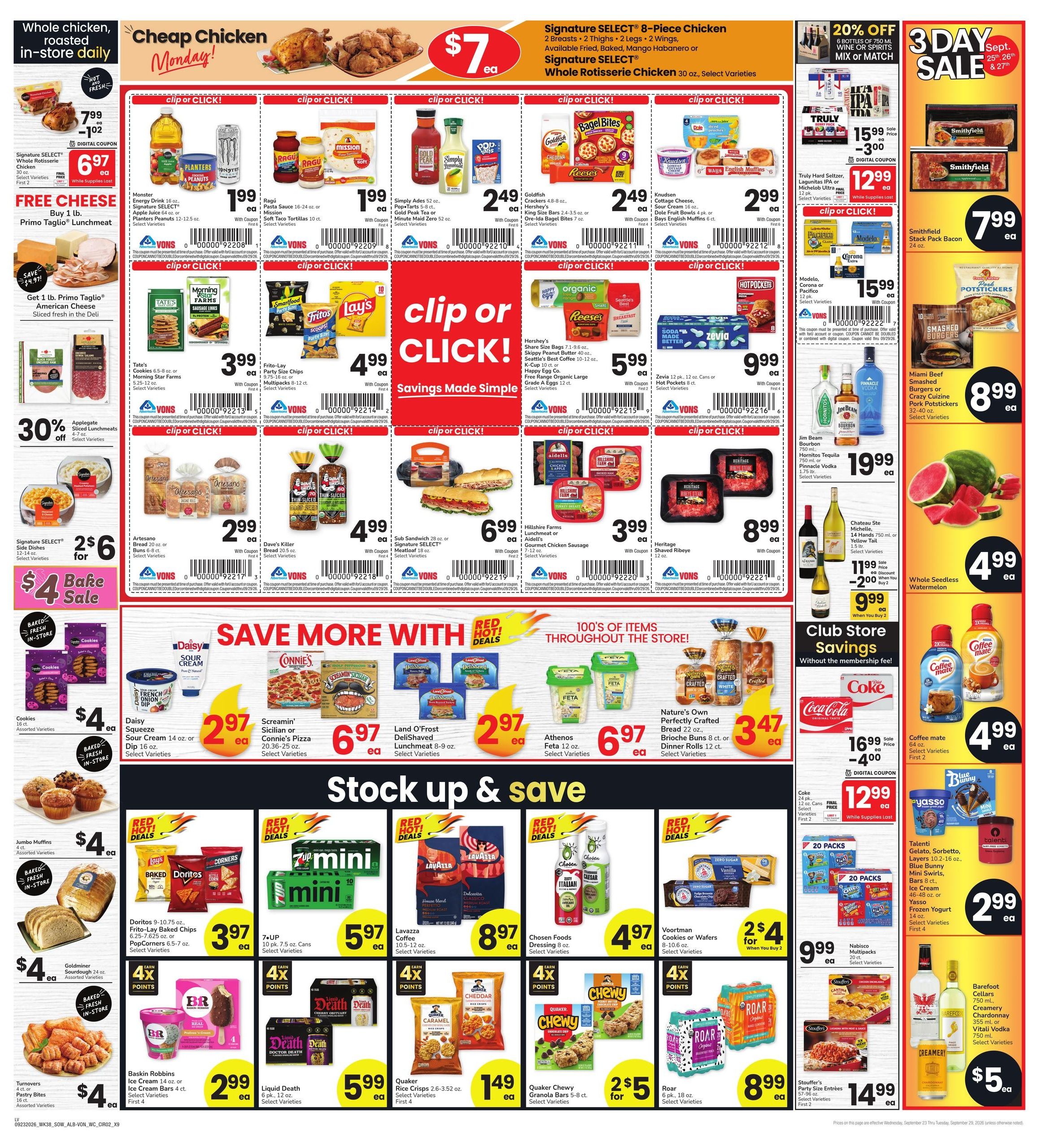 Vons (Henderson Area, NV) Weekly Ad September 23 - 29, 2026