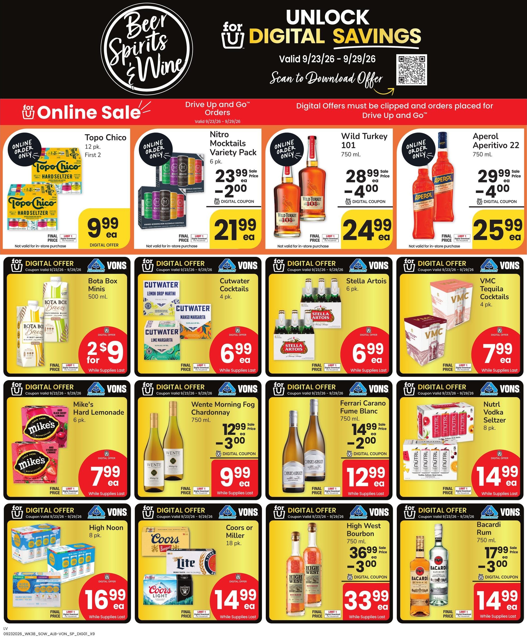 Vons (Henderson Area, NV) Weekly Ad September 23 - 29, 2026
