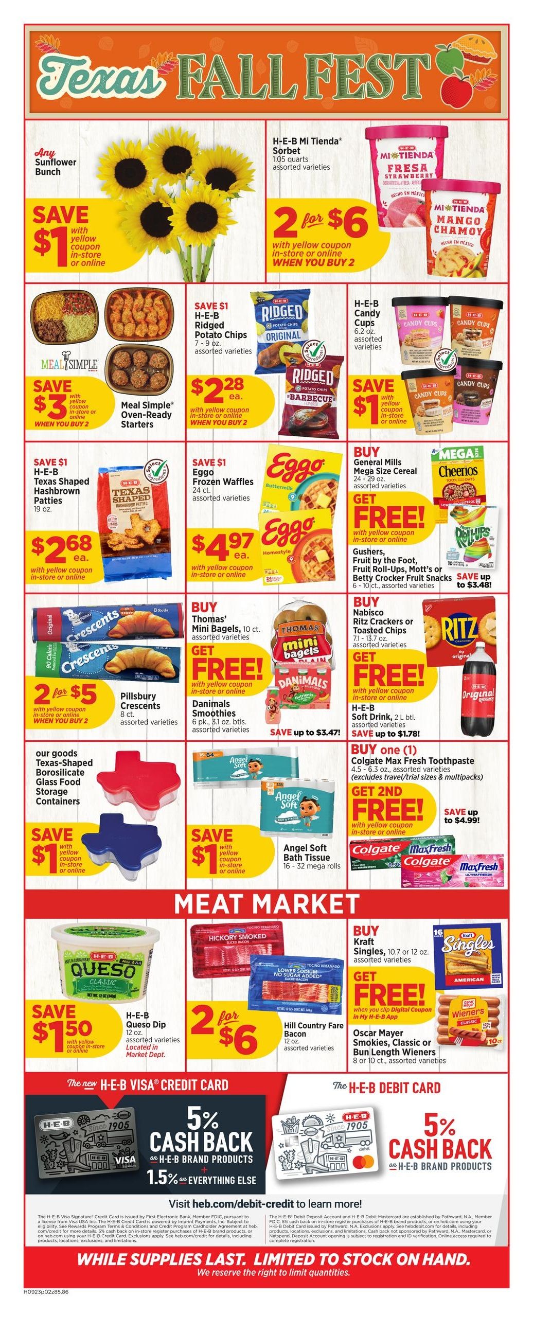 H-E-B (Centerville-Timpson Area, TX) Weekly Ad September 23 - 29, 2026