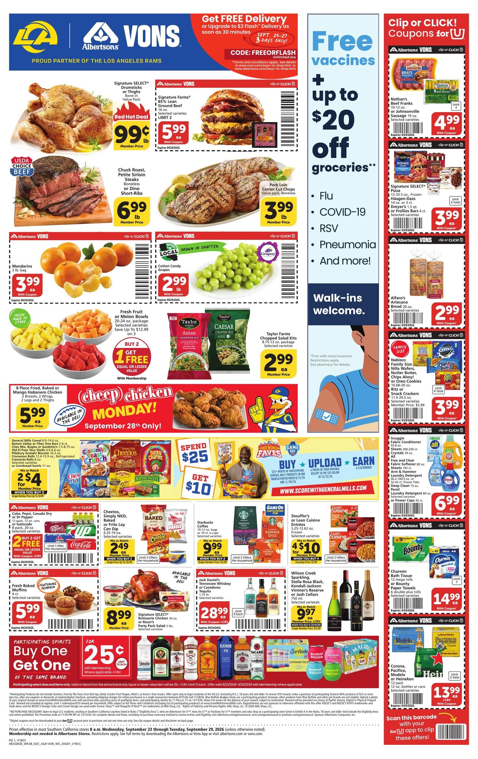Vons (Hesperia Area, CA) Weekly Ad September 23 - 29, 2026