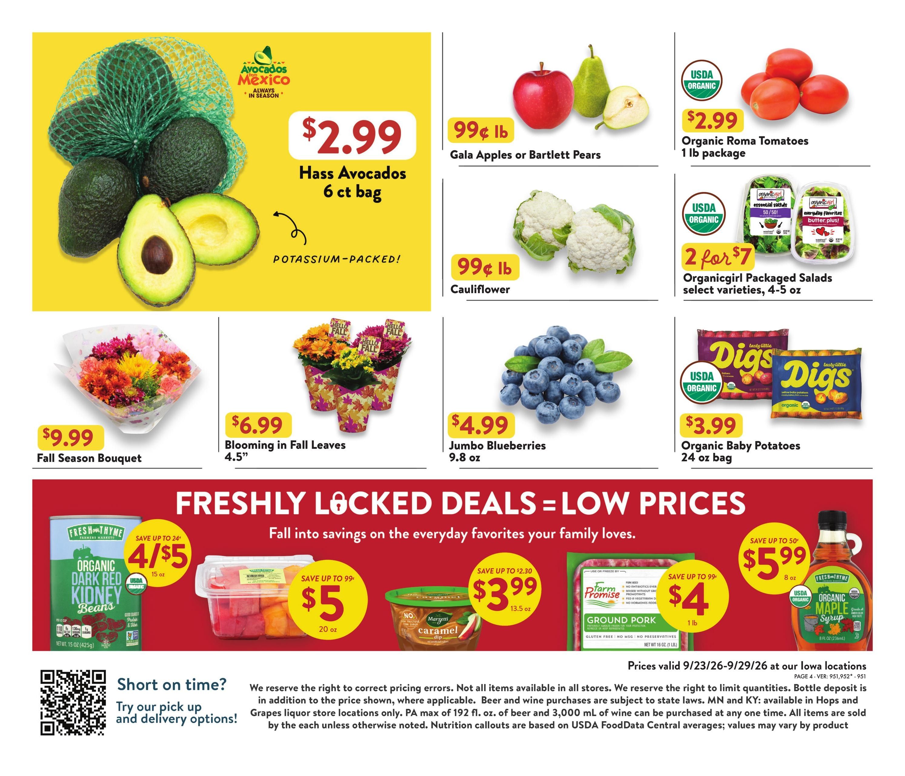Fresh Thyme Market (Davenport-Des Moines Area, IA) Weekly Ad September 23 - 29, 2026
