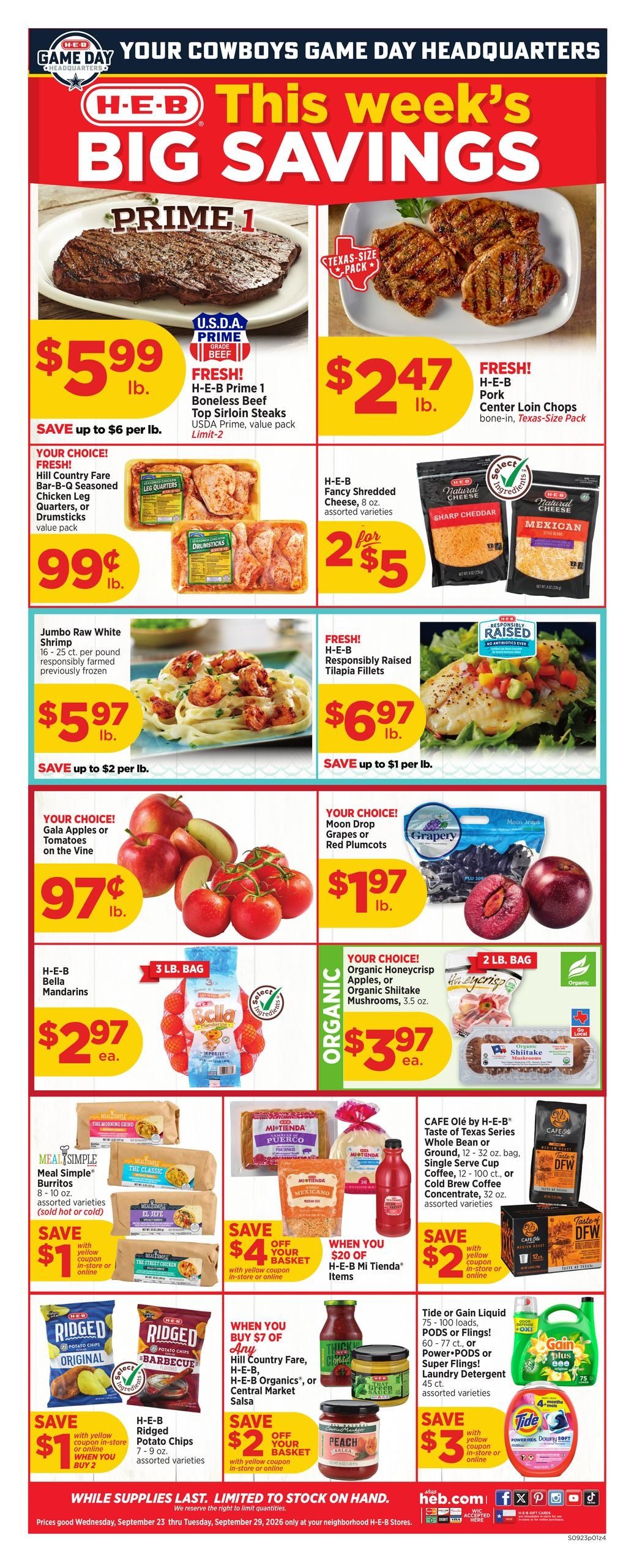 H-E-B (Abilene Area, TX) Weekly Ad September 23 - 29, 2026