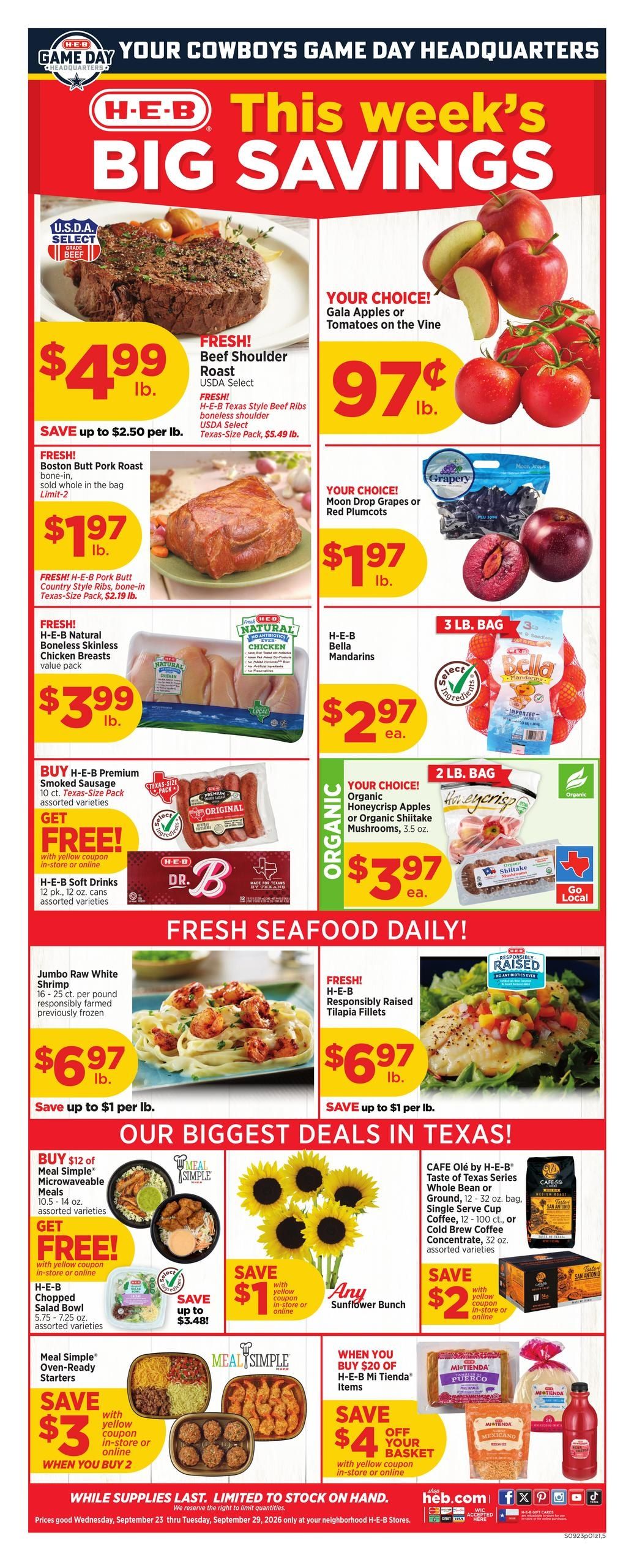 H-E-B (Austin Area, TX) Weekly Ad September 23 - 29, 2026