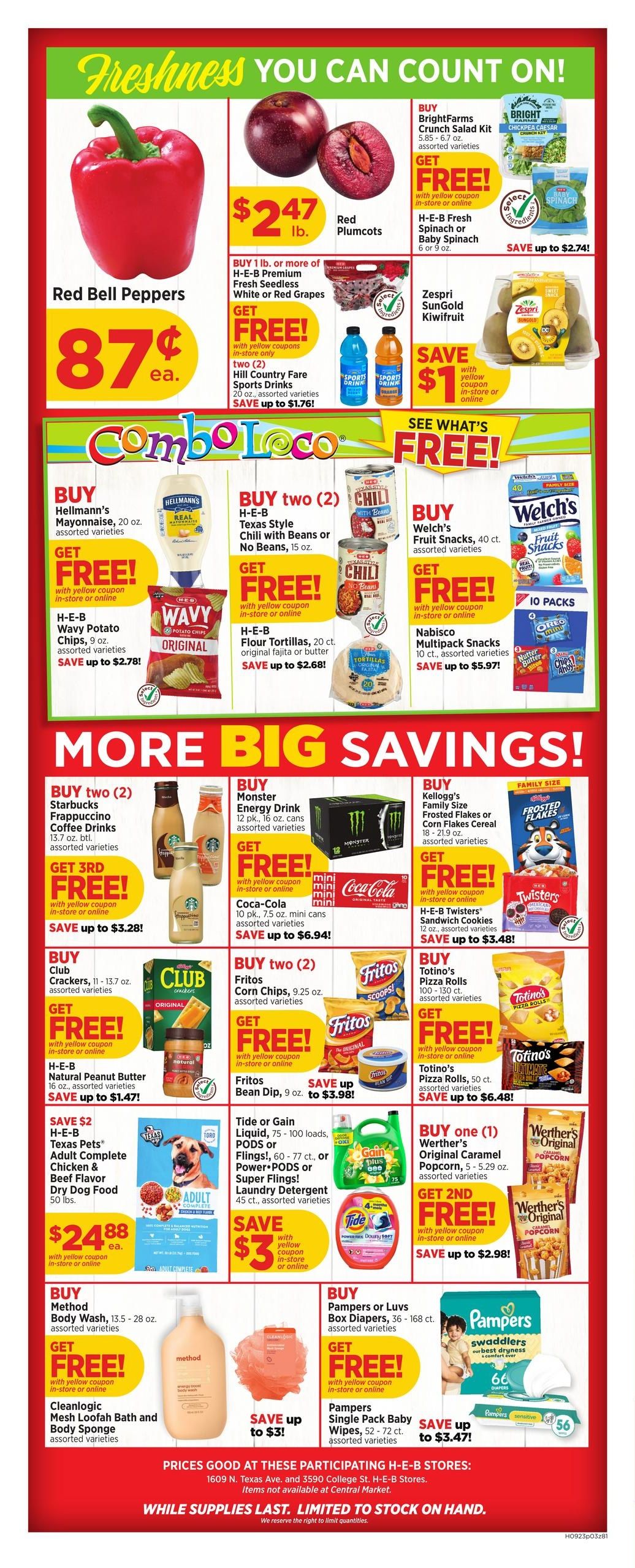 H-E-B (Beaumont Area, TX) Weekly Ad September 23 - 29, 2026