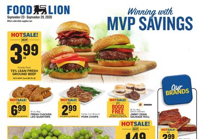 Food Lion (Rocky Mount Area, NC) Weekly Ad September 23 - 29, 2026