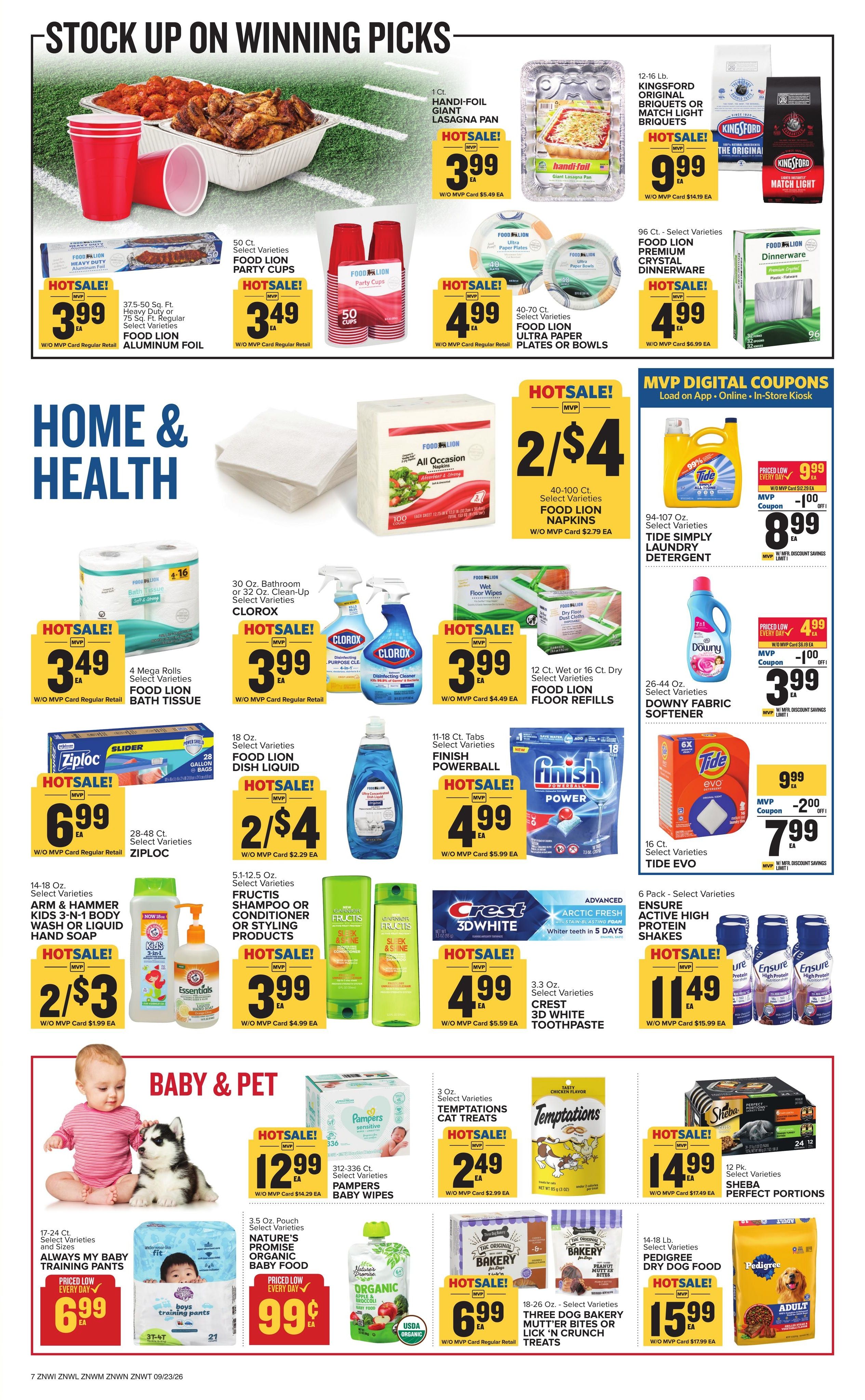Food Lion (Wilmington Area, NC) Weekly Ad September 23 - 29, 2026