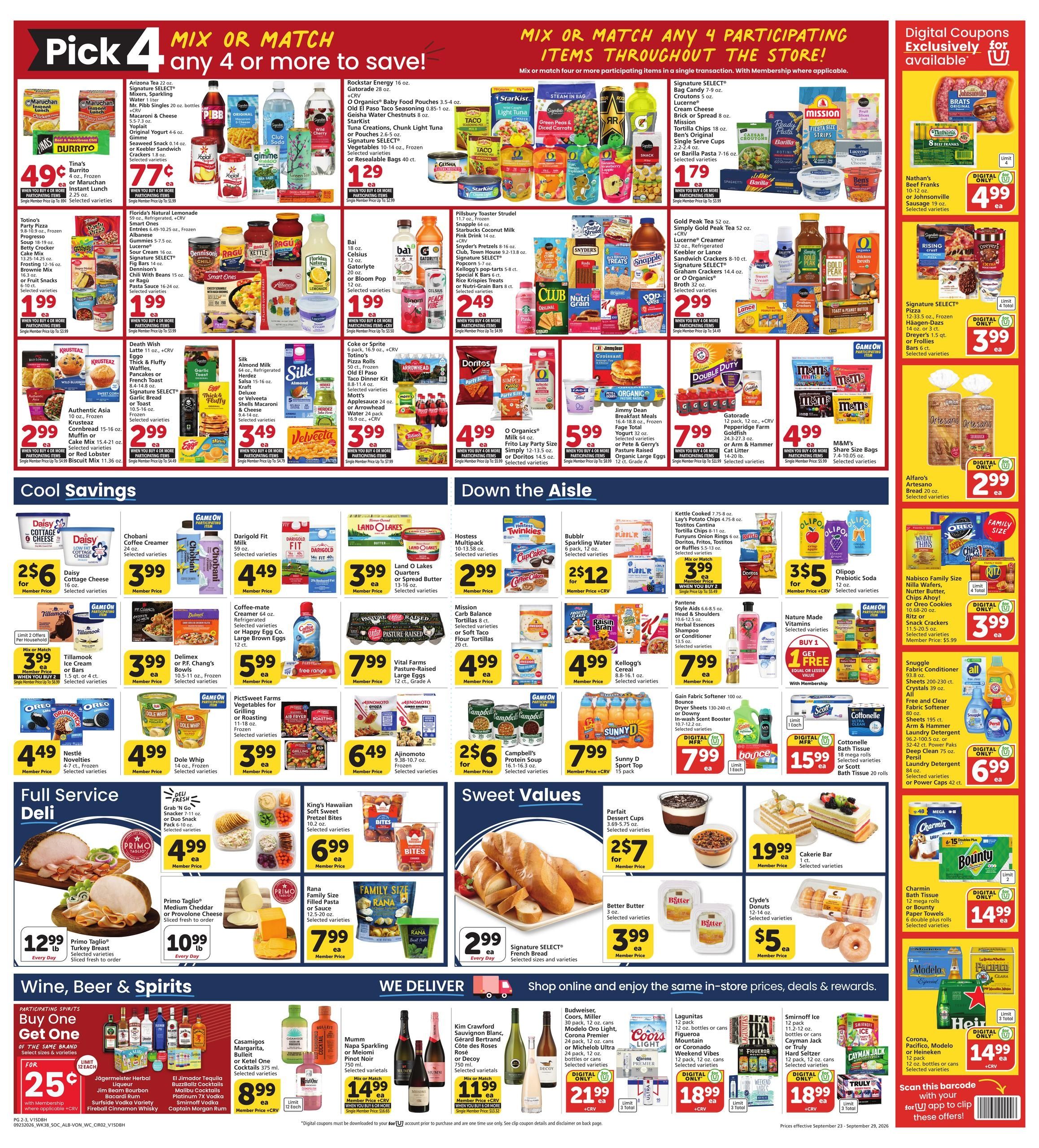 Vons (San Diego-San Marcos Area, CA) Weekly Ad September 23 - 29, 2026