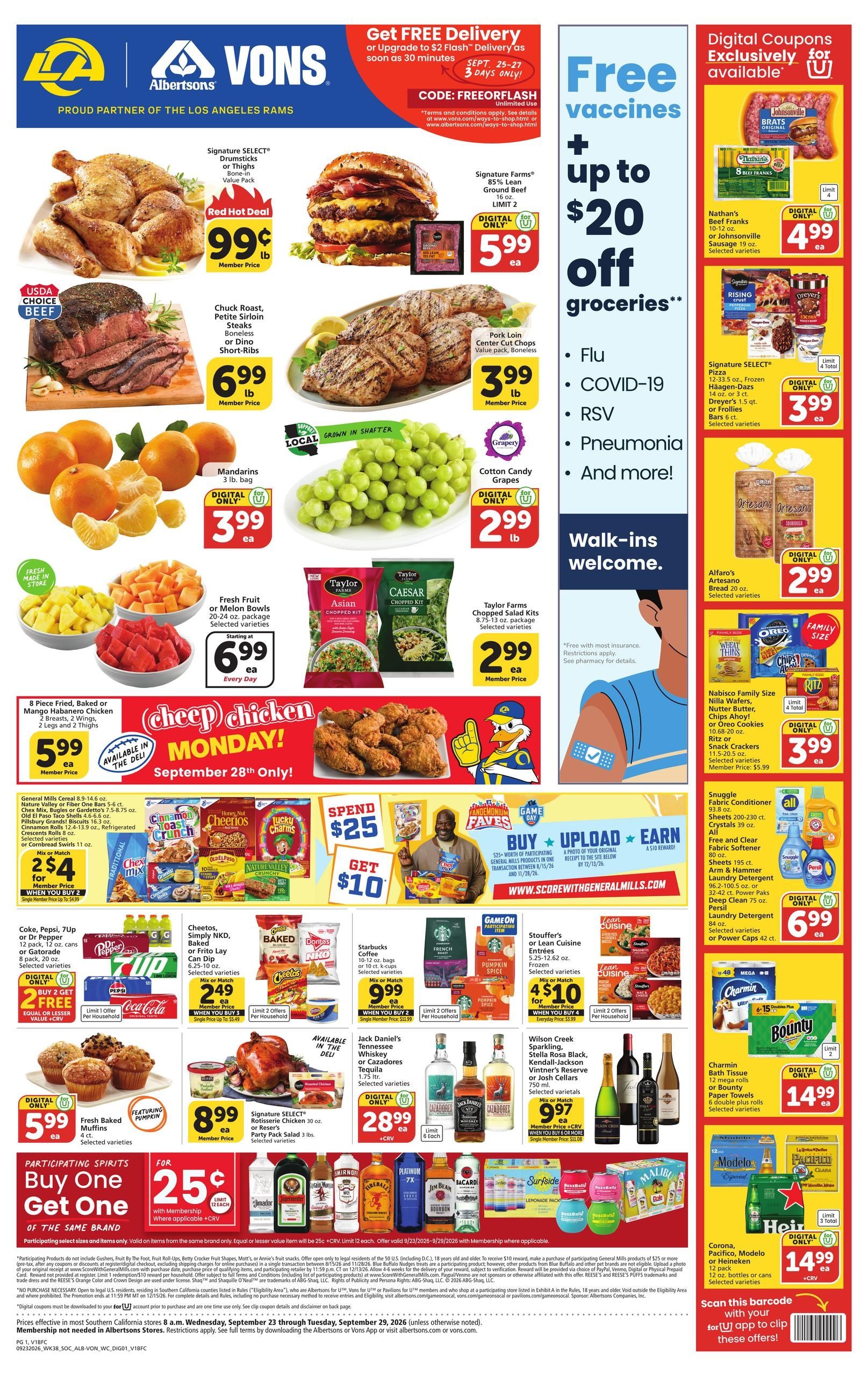 Albertsons (Alhambra Area, CA) Weekly Ad September 23 - 29, 2026