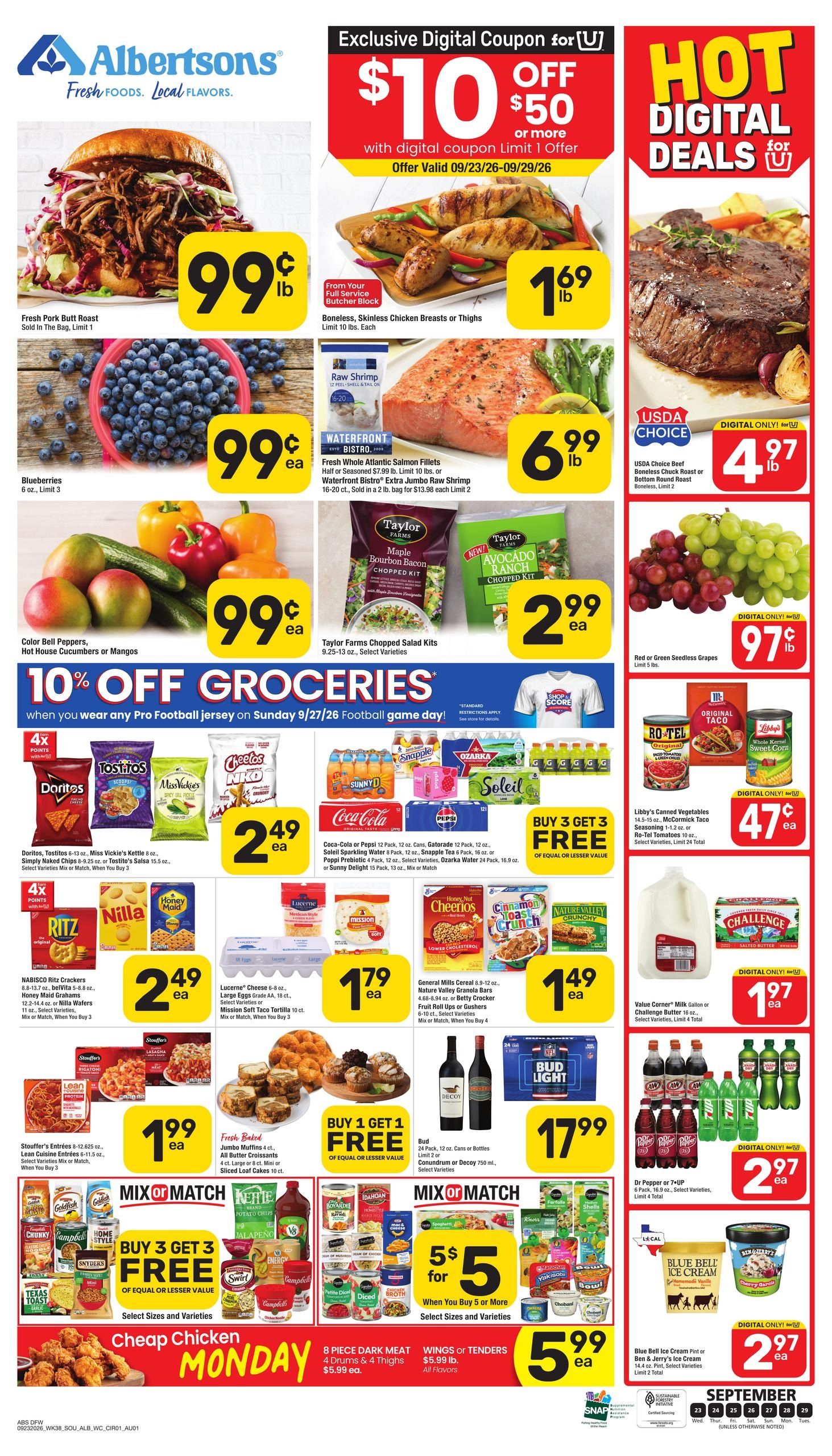 Albertsons (Allen Area, TX) Weekly Ad September 23 - 29, 2026