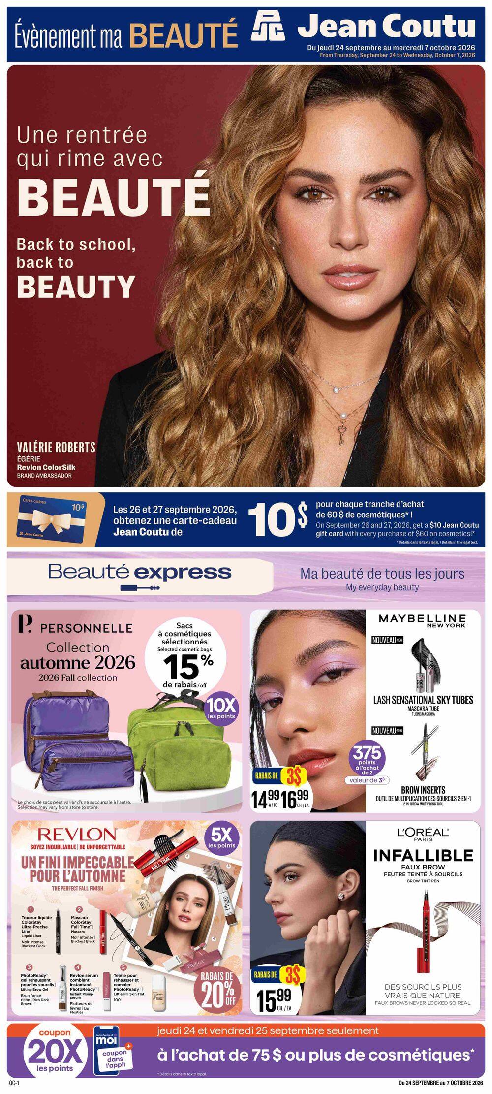 Jean Coutu Beauty Flyer September 24 to October 7