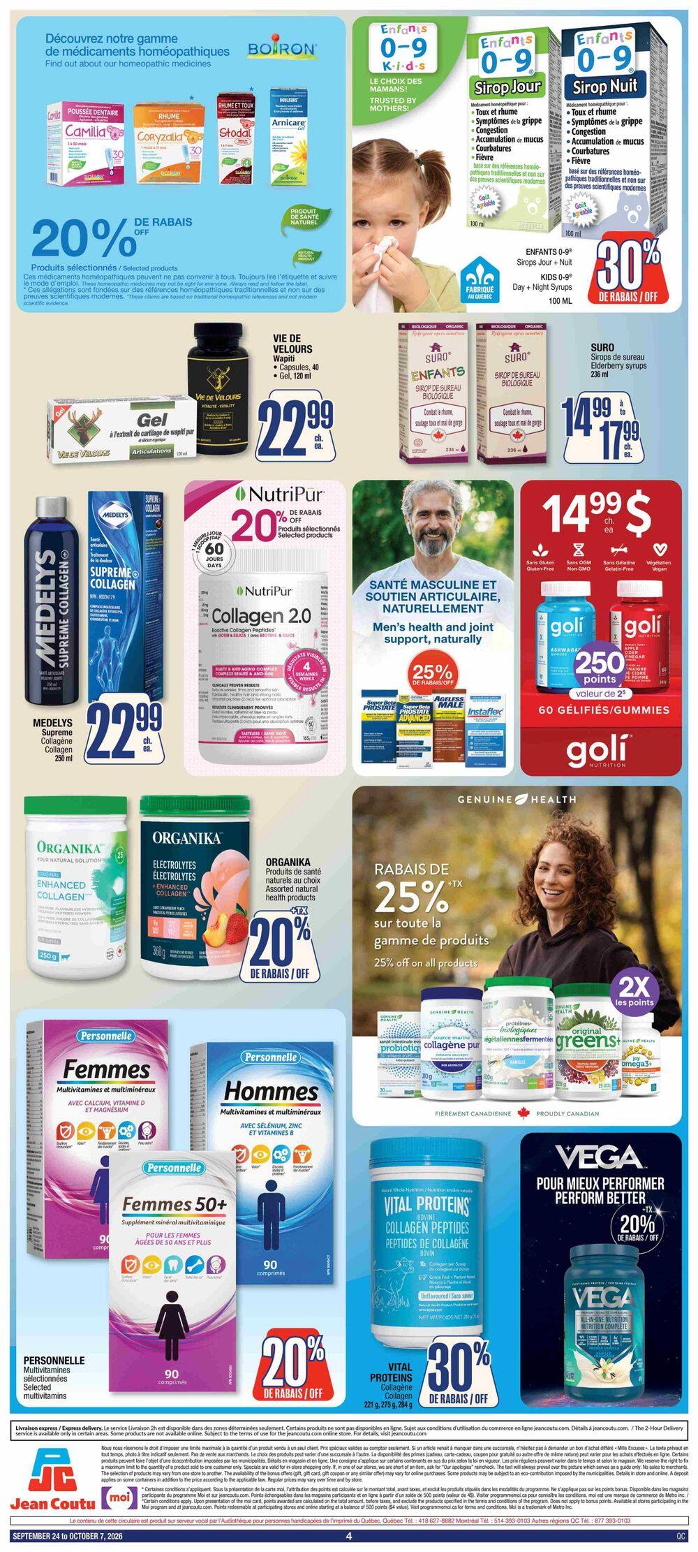 Jean Coutu Health and Wellness Flyer September 24 to October 7