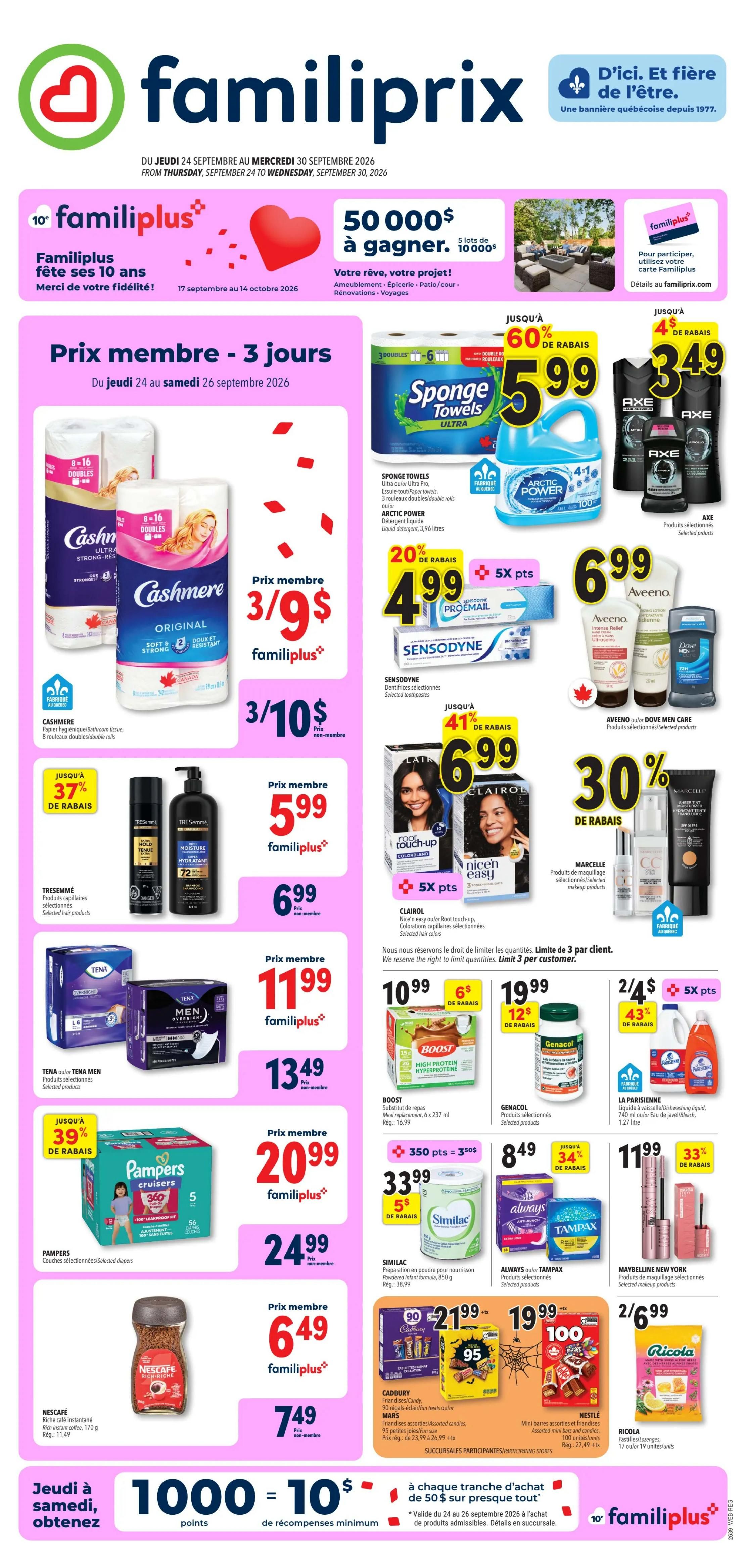 Familiprix Flyer September 24 to 30