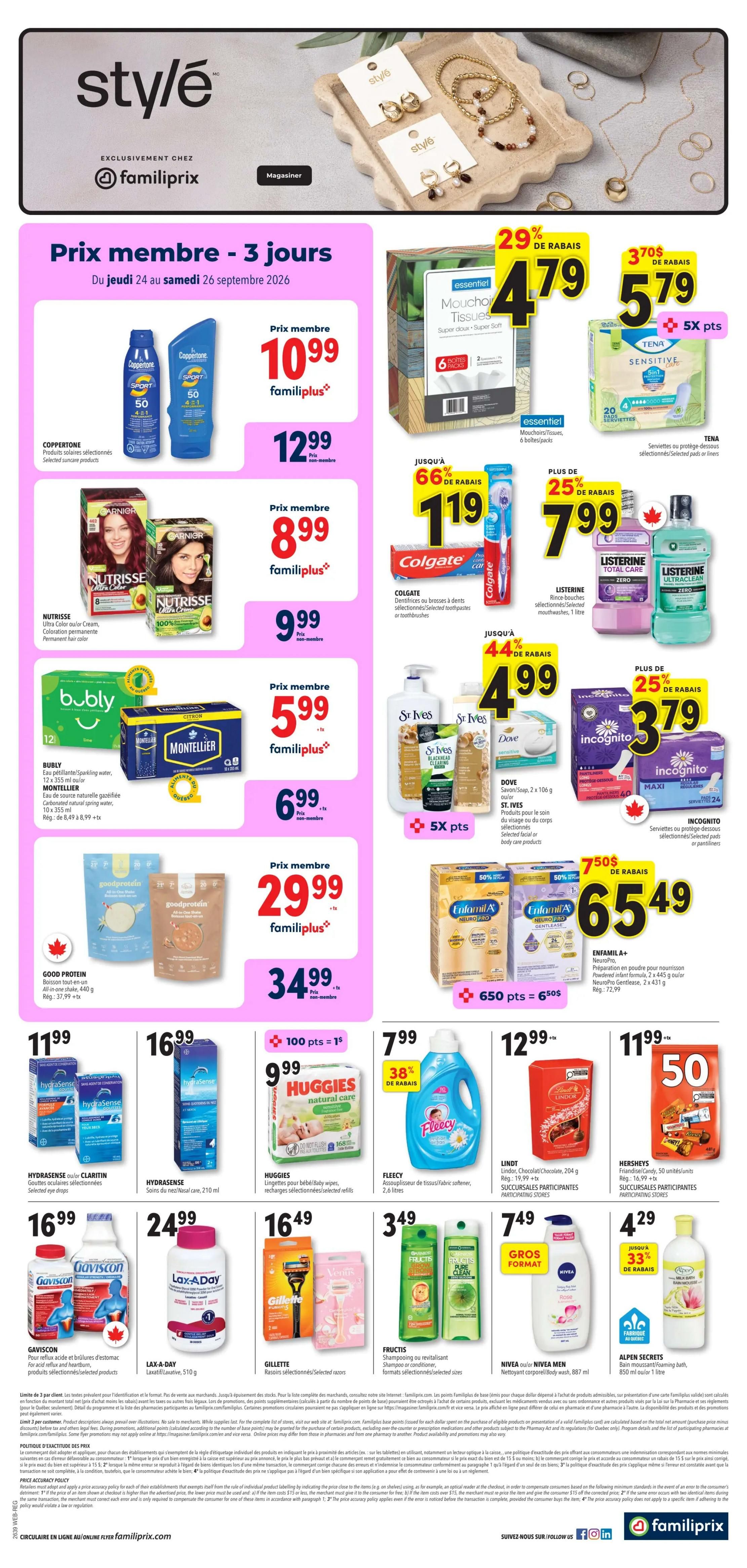 Familiprix Flyer September 24 to 30