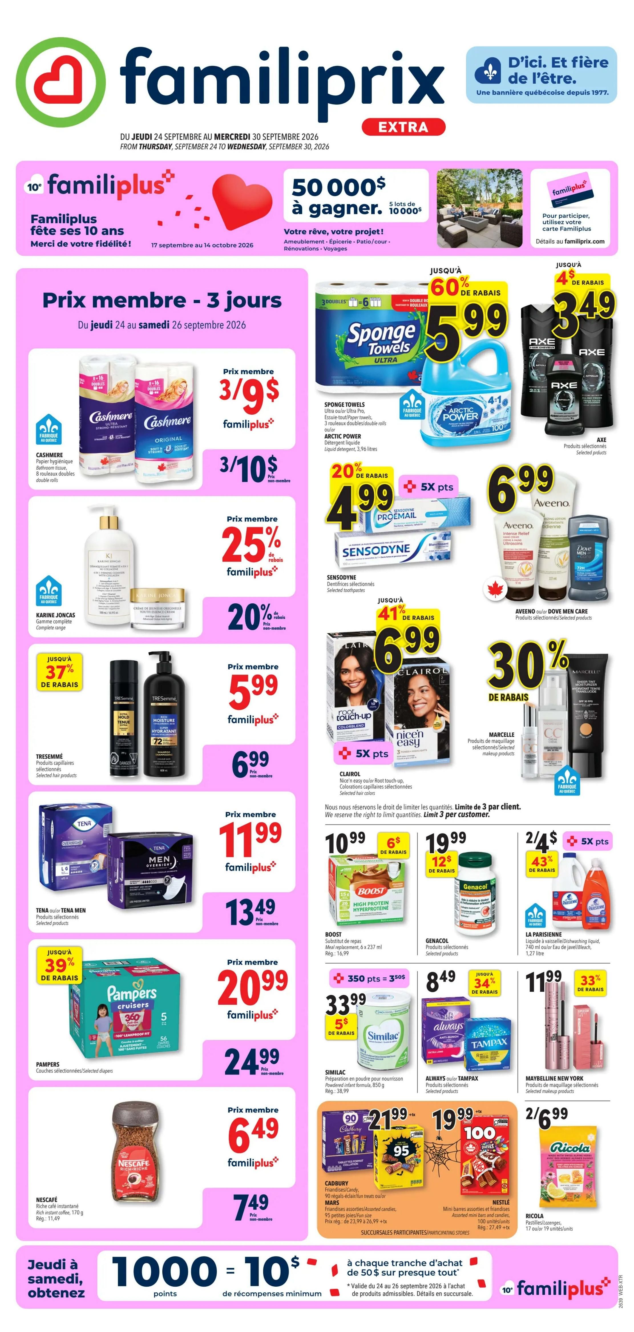 Familiprix Extra Flyer September 24 to 30