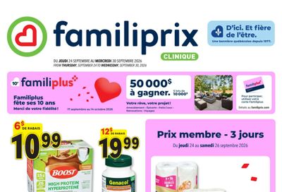 Familiprix Clinique Flyer September 24 to 30