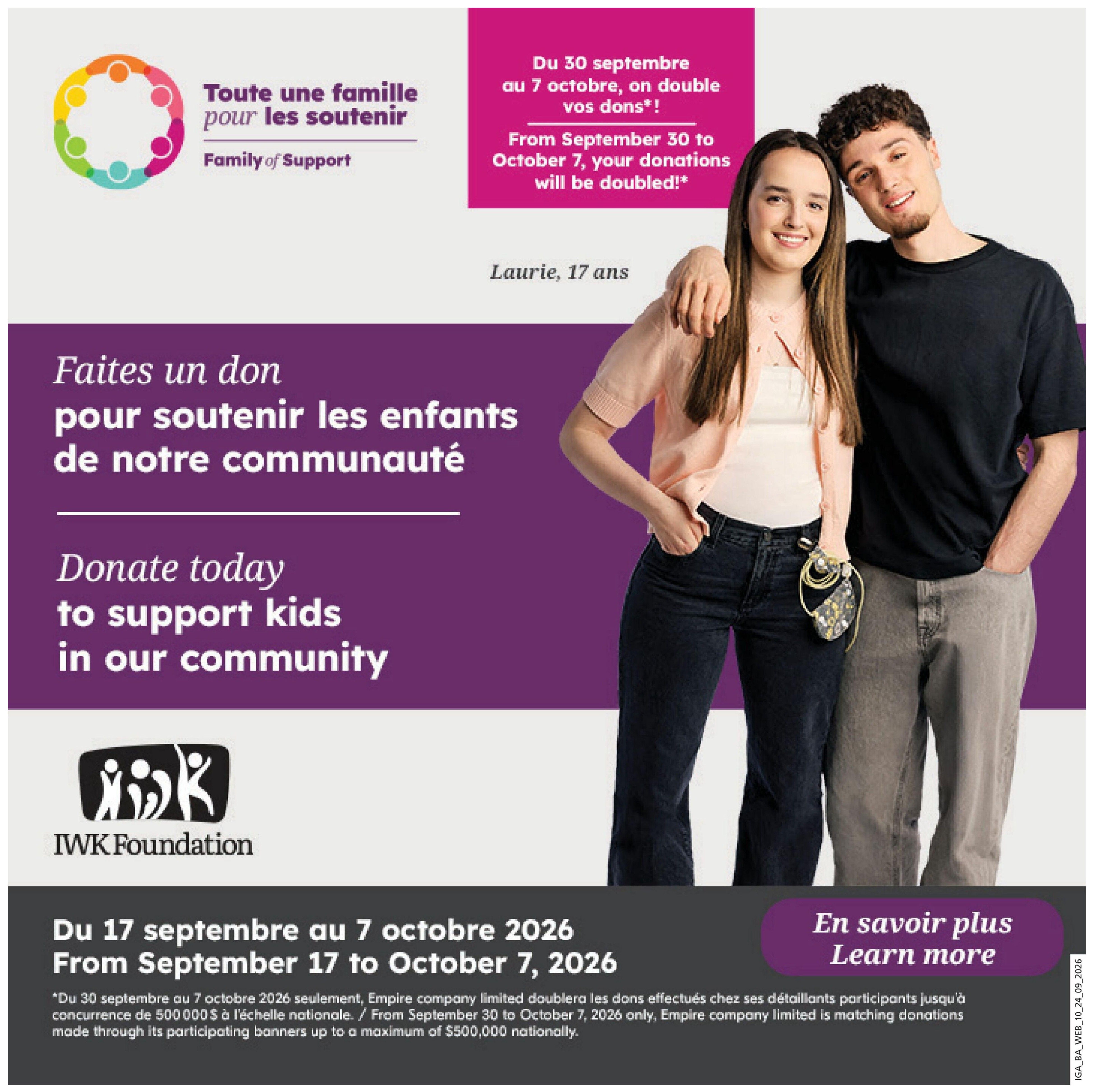 IGA (NB) Flyer September 24 to 30