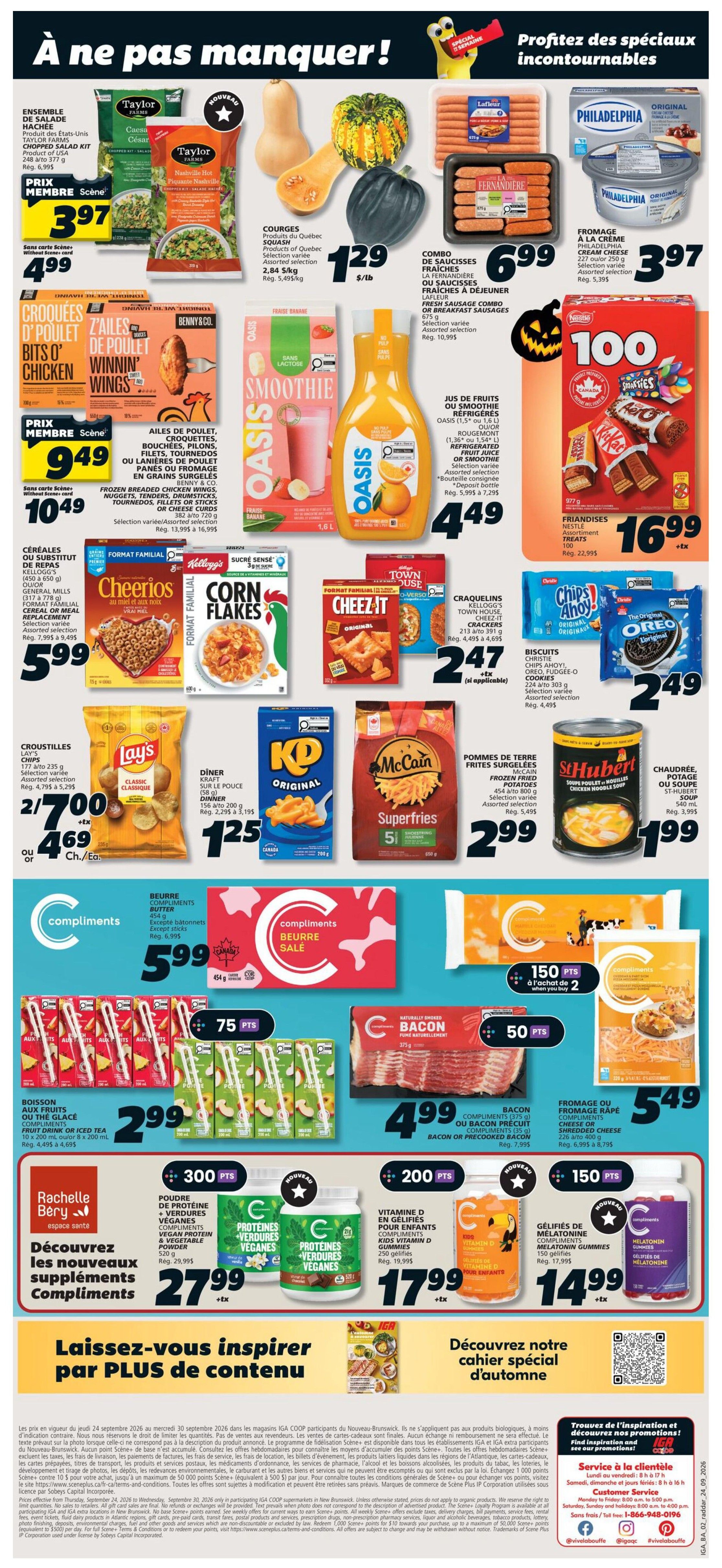 IGA (NB) Flyer September 24 to 30