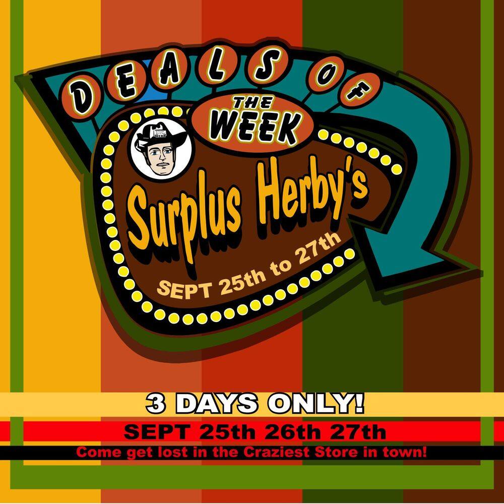 Surplus Herby’s Flyer September 25 to 27