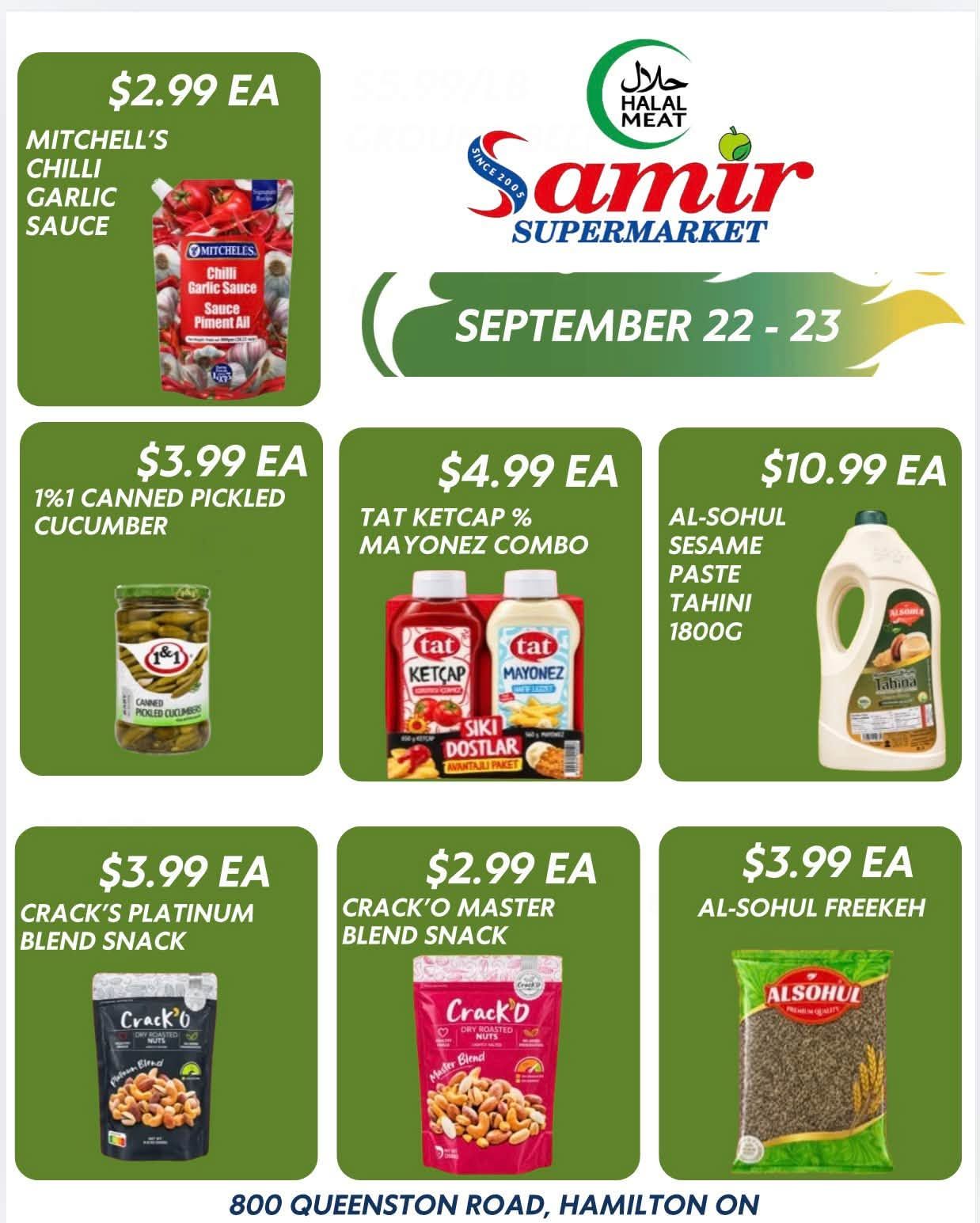 Samir Supermarket (Hamilton) Flyer September 22 and 23