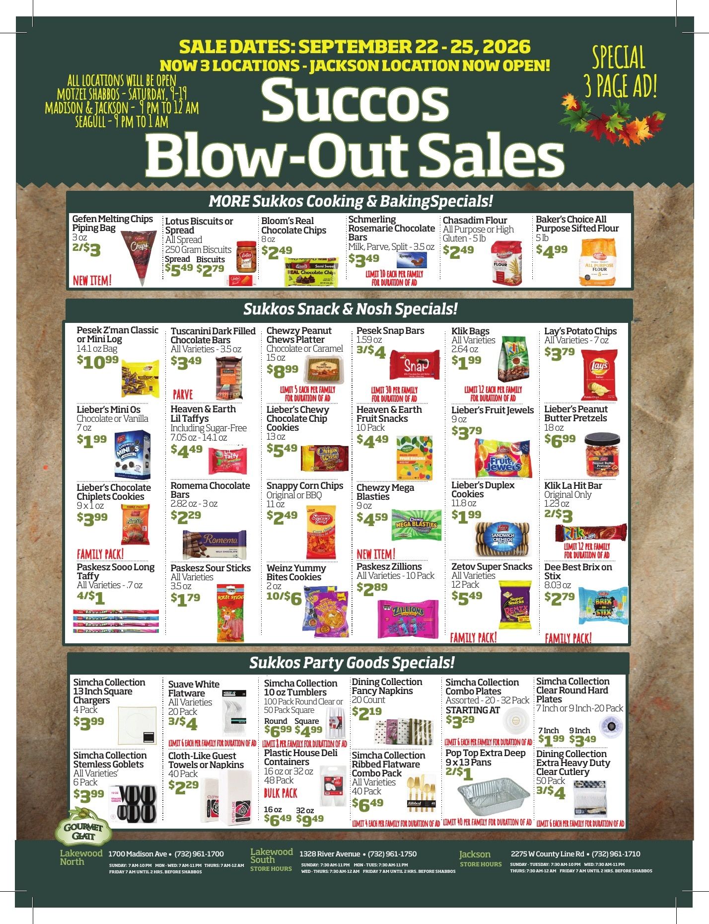 Gourmet Glatt (New Jersey) Weekly Ad September 22 - 25, 2026