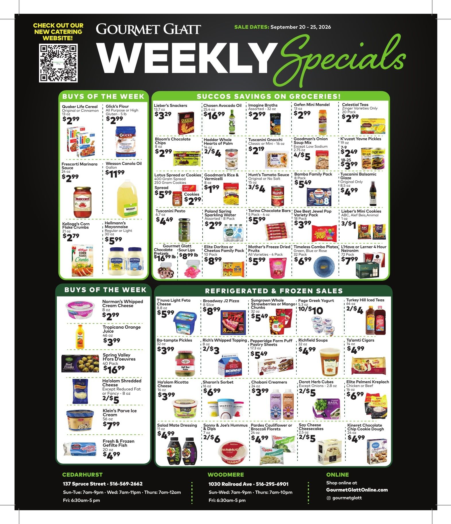 Gourmet Glatt (New York) Weekly Ad September 19 - 25, 2026