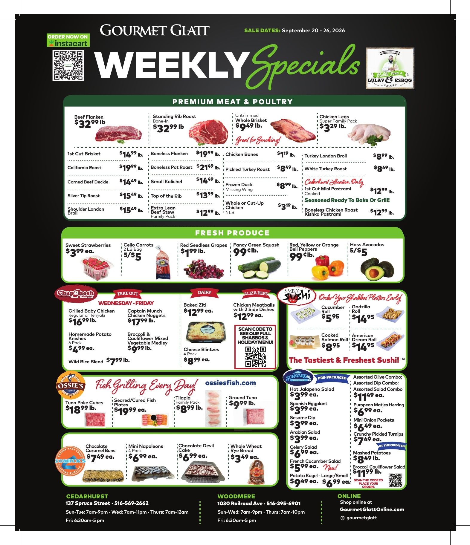Gourmet Glatt (New York) Weekly Ad September 19 - 25, 2026